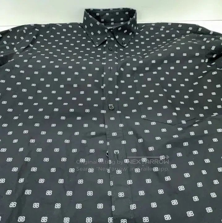 Balenciaga Balenciaga Black Letter Print Long Sleeve Shirt. Size US M / EU 48-50 / 2 - 8 Thumbnail