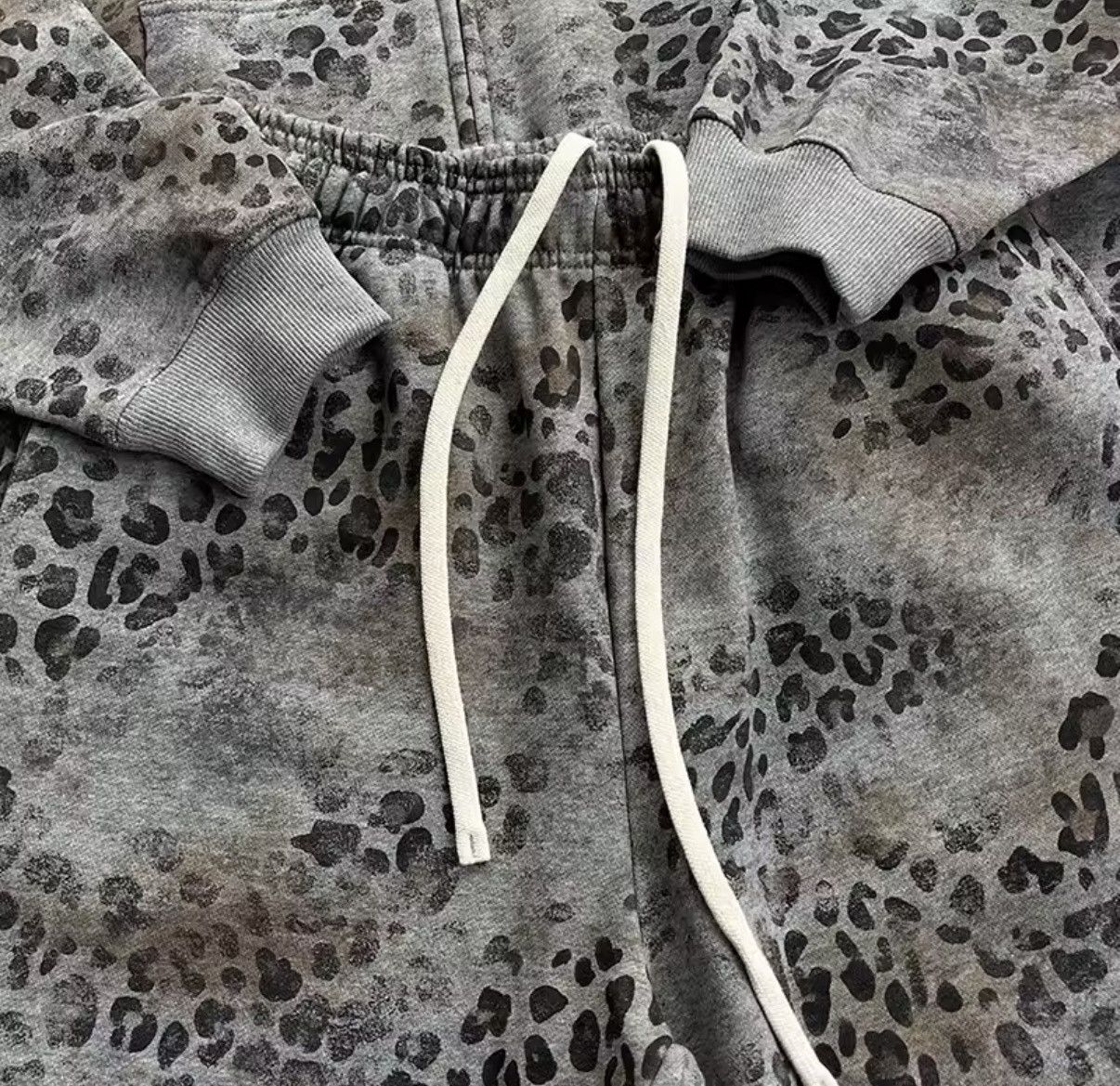 Other Leopard Streetwear Grey Zip Loose Hoodie Size US L / EU 52-54 / 3 - 4 Thumbnail