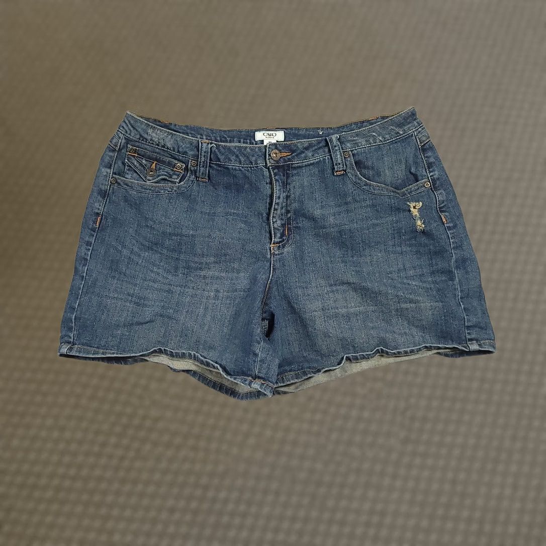 Vintage VINTAGE? No. Title: Cato Shorts Womens Plus Size 18W Blue Jean Denim Stretch Pockets Size 40" / US 18 - 1 Thumbnail