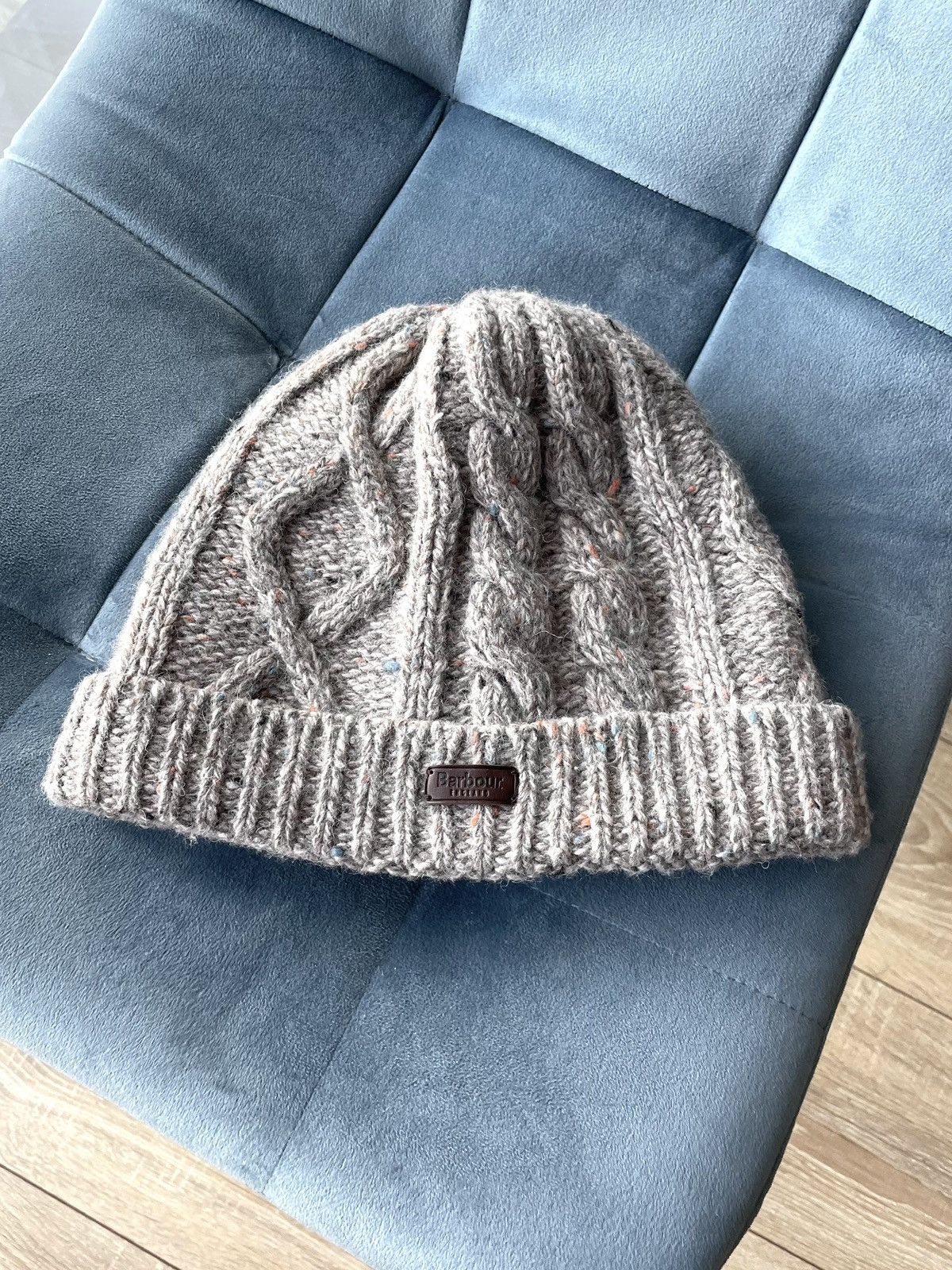 Barbour Barbour England Cable Knit Wool Blend Beanie Hat Size ONE SIZE - 2 Thumbnail