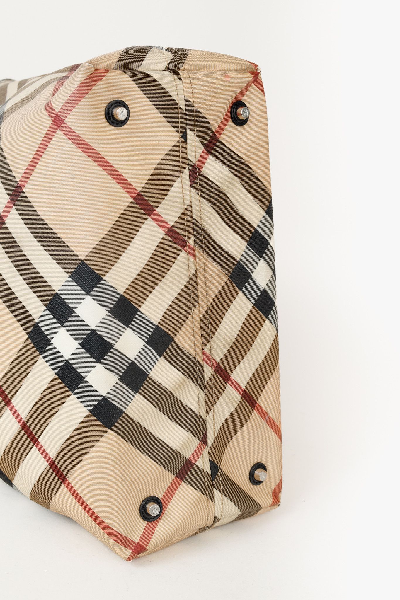 Burberry Burberry Nova Check Leather-Trimmed Large Shopper Tote Size ONE SIZE - 5 Thumbnail
