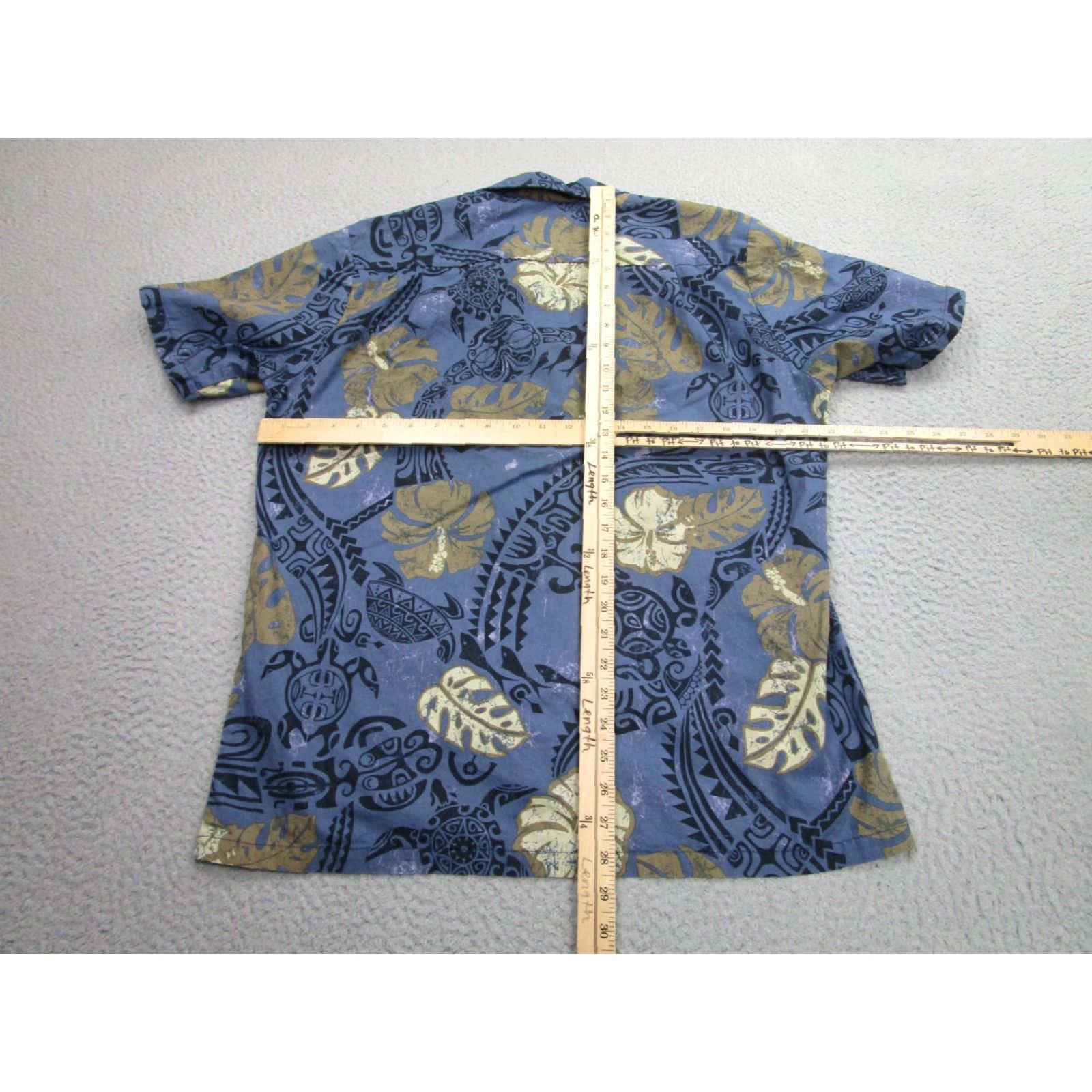 Vintage VINTAGE RJC Shirt Mens M Blue Island Tribal Tattoo art Tiki Hawaiian 90s y2k USA Size US M / EU 48-50 / 2 - 7 Thumbnail