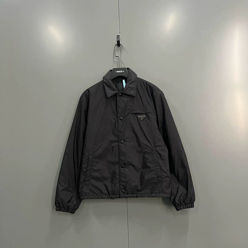 Prada Prada Black triangle logo lapel jacket 2501-Nextarrow Size US S / EU 44-46 / 1 - 1 Thumbnail