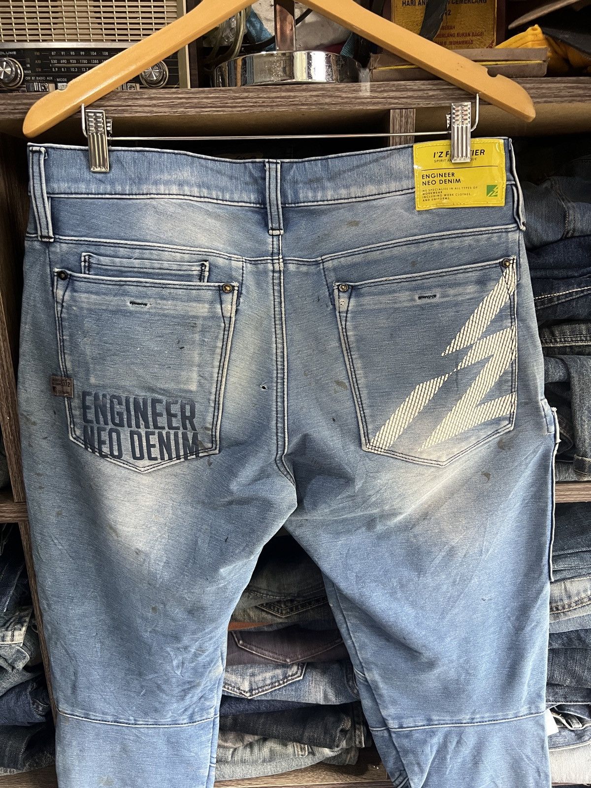 Japanese Brand 🔥Iz Frontier Distressed Denim Size US 34 / EU 50 - 14 Thumbnail