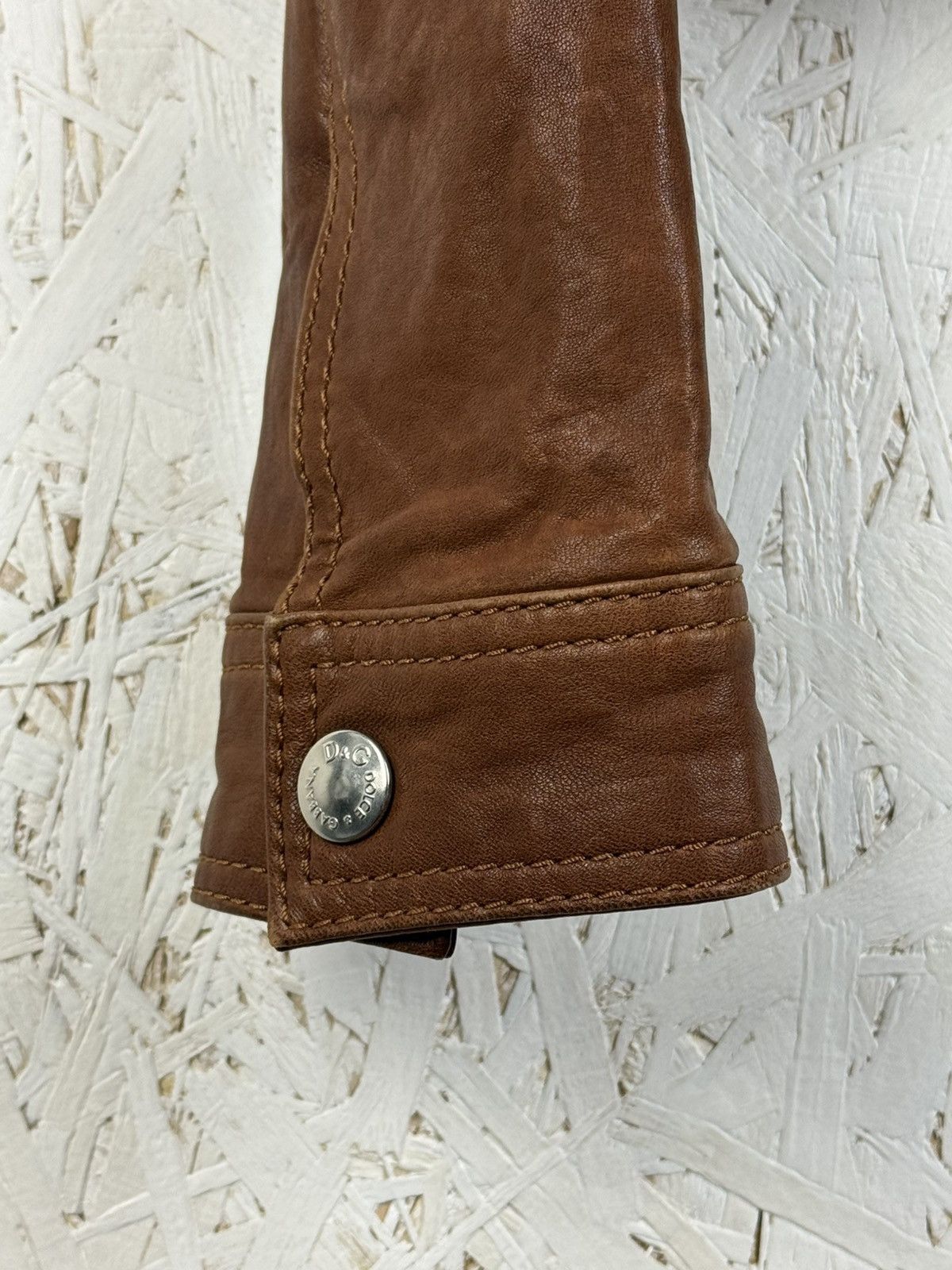 Dolce & Gabbana Dolce & Gabbana Lamb Leather Biker Moto Jacket Brown IT 38 Size XS / US 0-2 / IT 36-38 - 7 Thumbnail