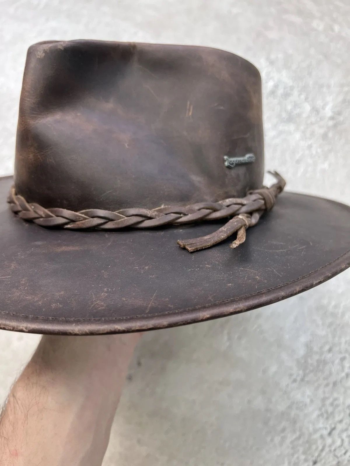 Western Rise Vintage western leather cowboy hat Lagomarsino y2k Size ONE SIZE - 10 Thumbnail
