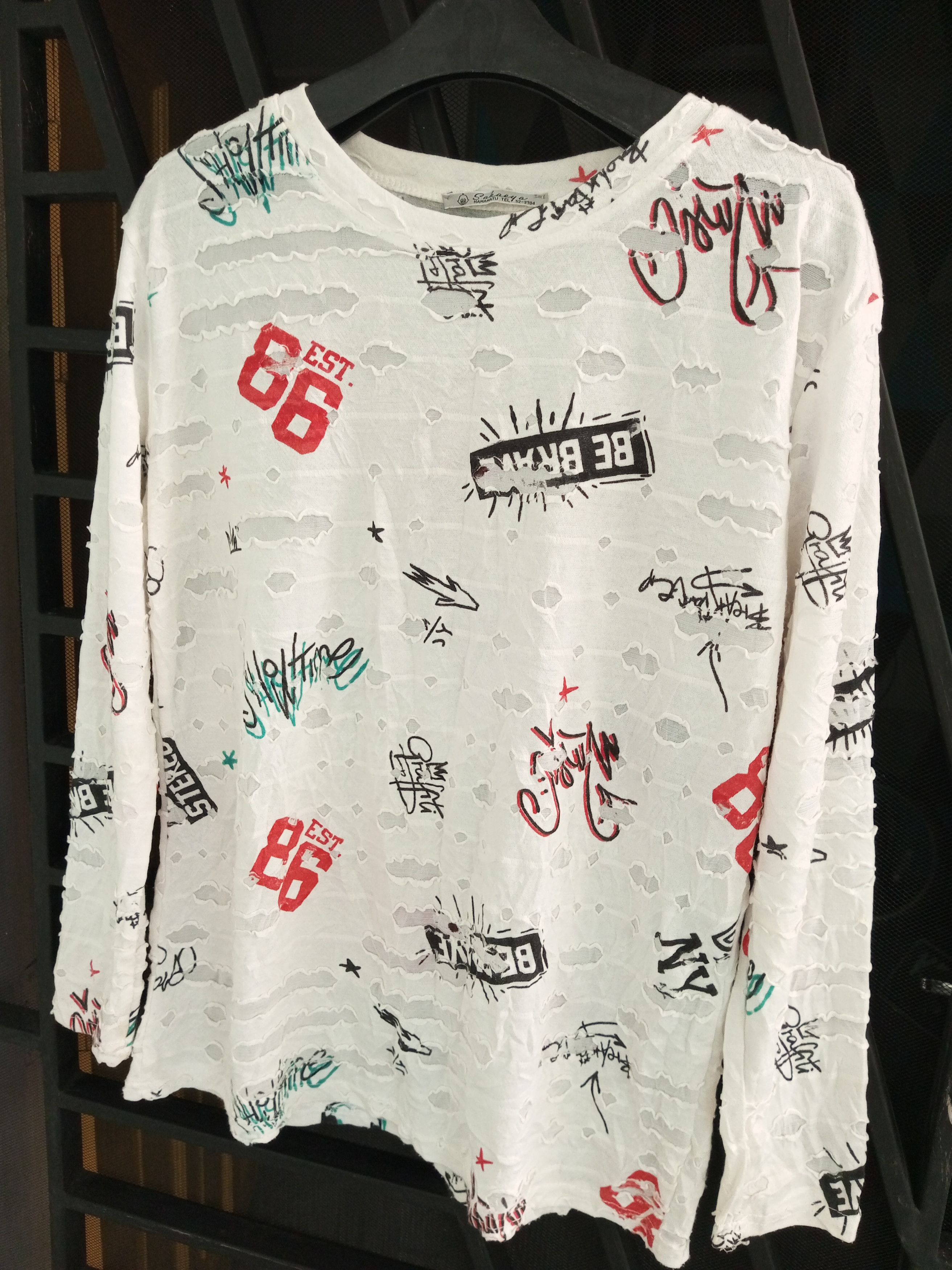 Japanese Brand VINTAGE JAPANESE PUNK DISTRESSED STYLE LONG SLEEVE T SHIRT Size US M / EU 48-50 / 2 - 2 Thumbnail