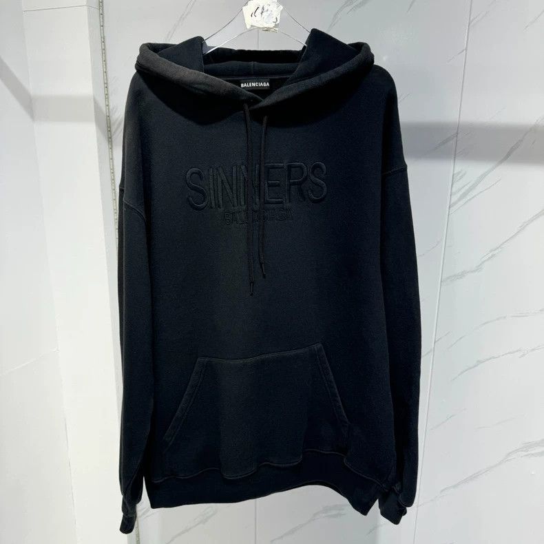 Balenciaga Balenciaga Distressed Sinners Hoodie S - dmc Size US S / EU 44-46 / 1 - 1 Thumbnail