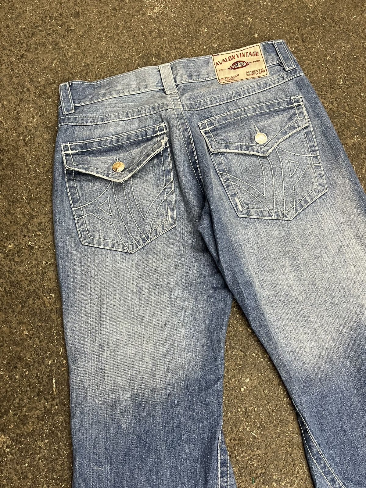 True Religion × Vintage True religion style flared denim wide leg skater hype rare Size US 34 / EU 50 - 3 Thumbnail