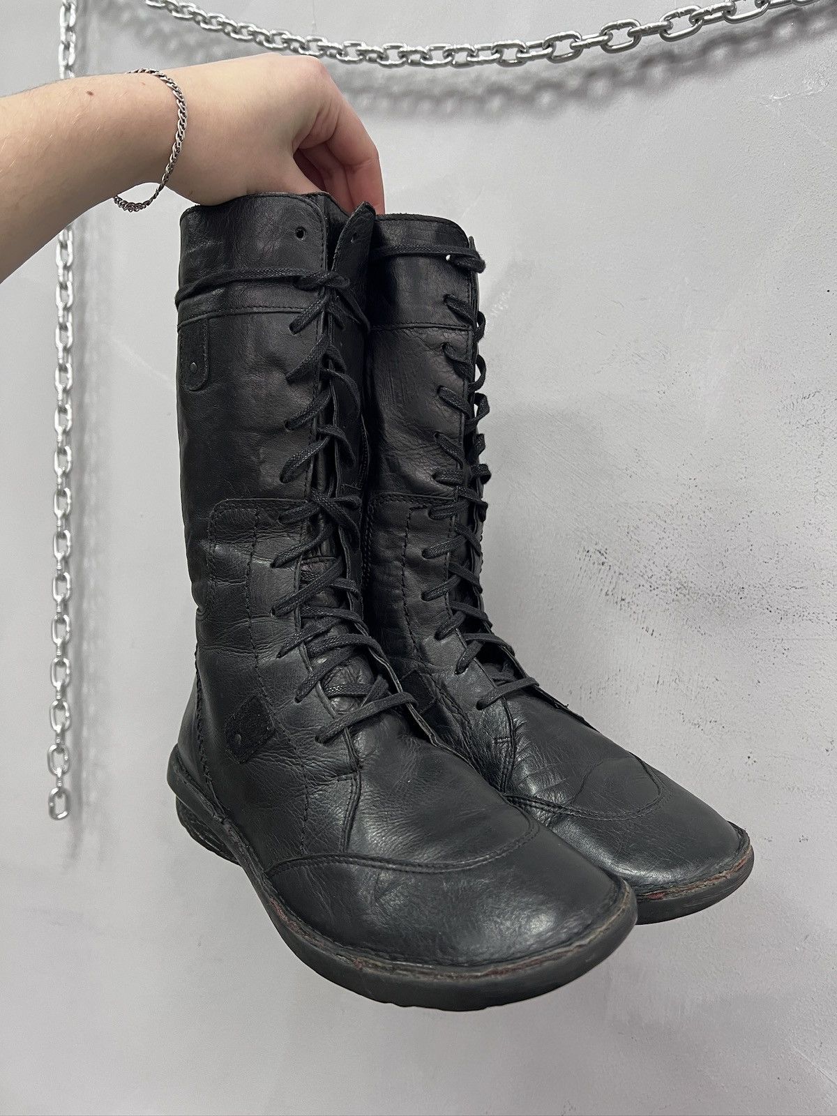 Other Ann demeulemeester style leather moto boots archive 2000s Size US 8 / EU 41 - 2 Thumbnail