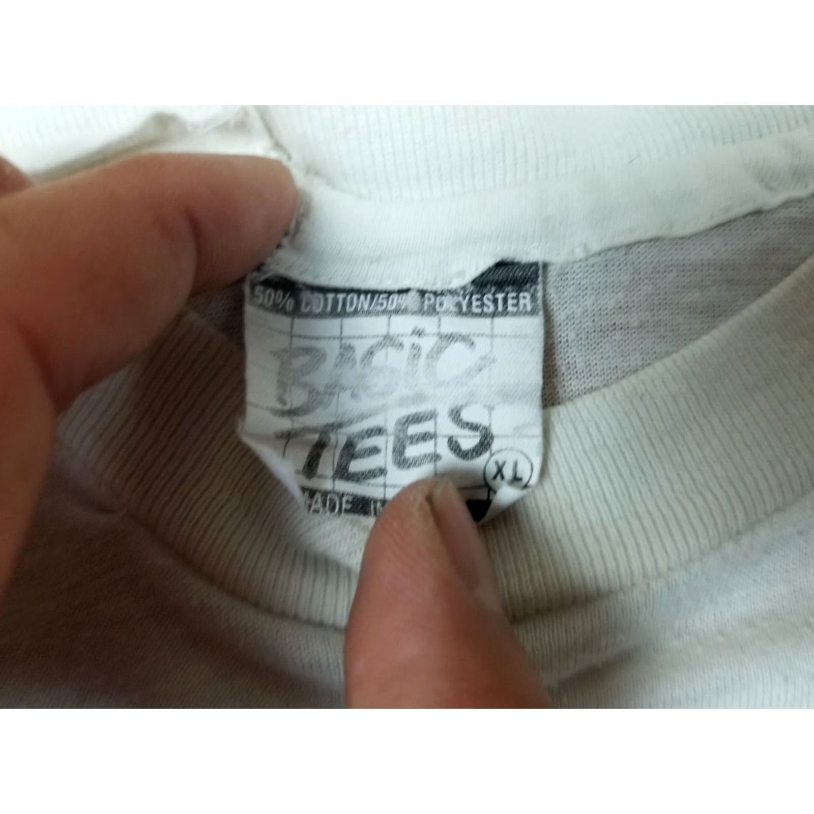 Vintage VINTAGE Mickey Mouse 50/50 White T-SHIRT XLARGE Mens Shirt Size US XL / EU 56 / 4 - 4 Thumbnail