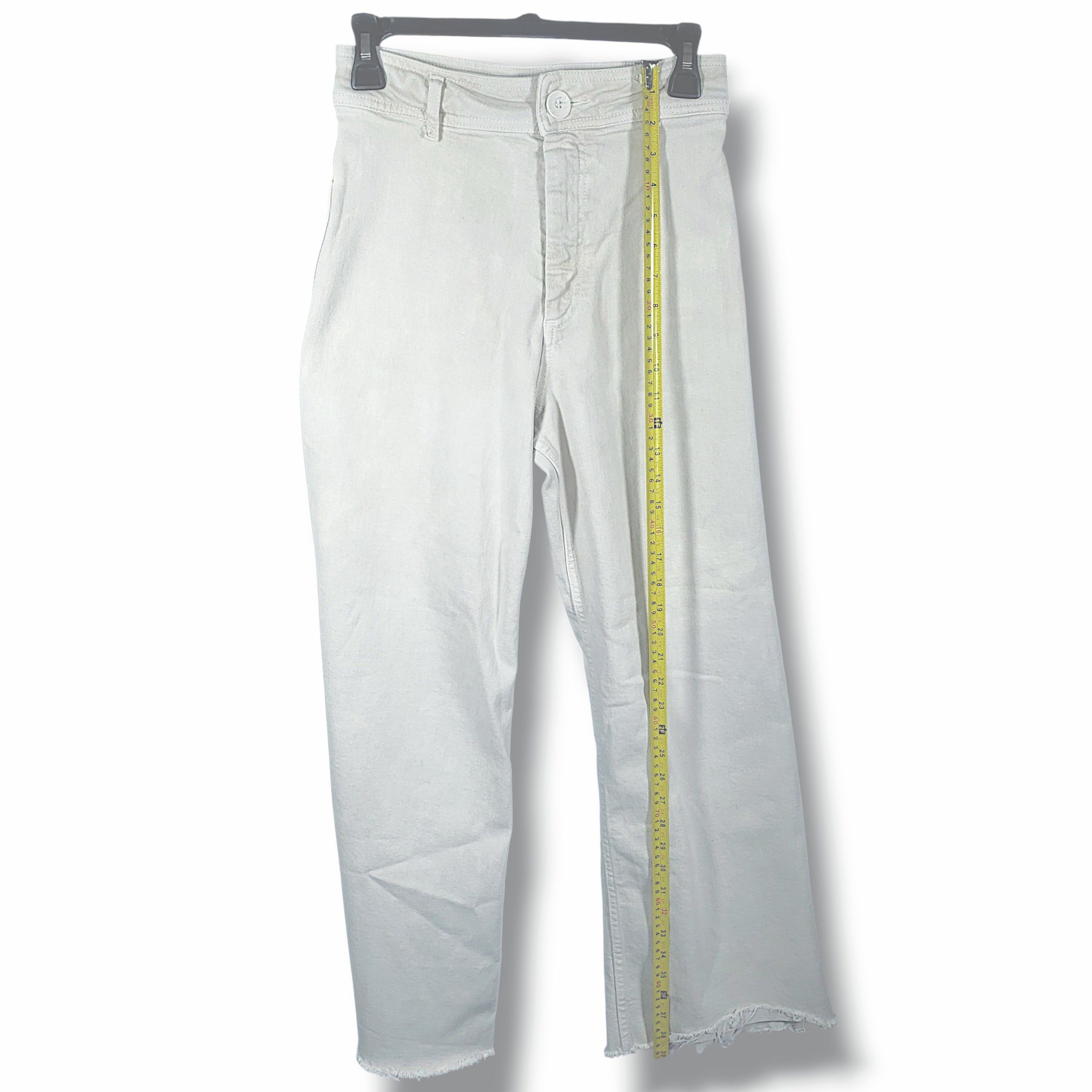 Zara Zara High Rise Wide Leg Trousers Cream US 4 | Minimalist Y2K Size 28" / US 6 / IT 42 - 7 Thumbnail