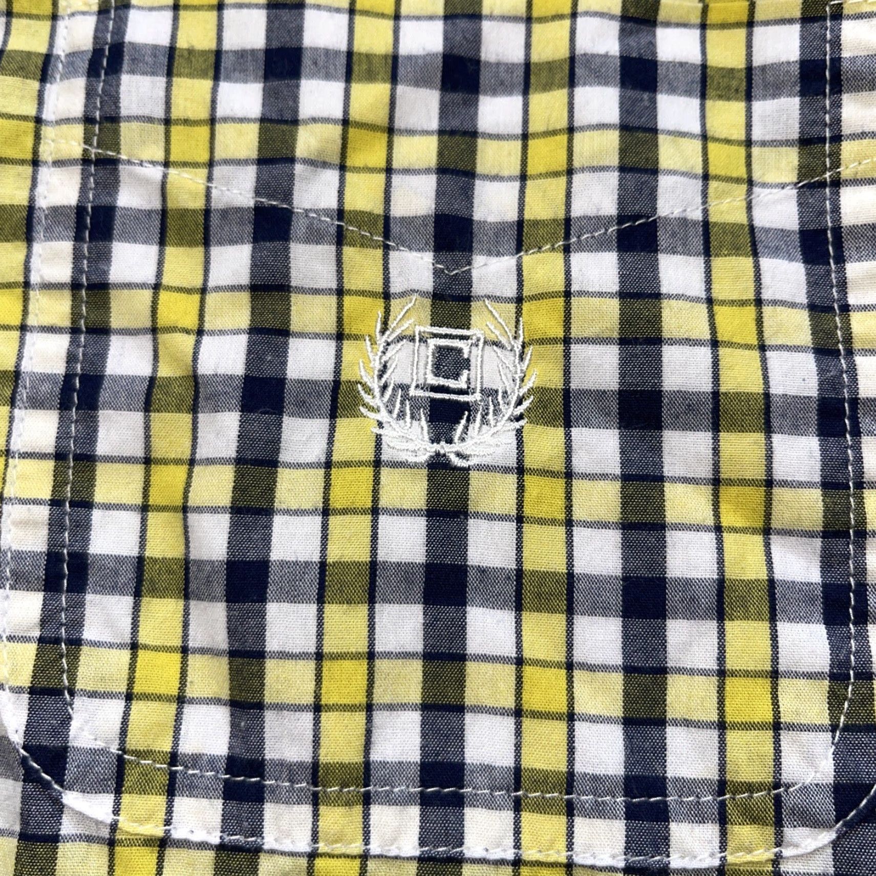 Chaps CHAPS Shirt Men XL Plaid Button-Down Easy Care Yellow Blue Long Sleeve Preppy Size US XL / EU 56 / 4 - 4 Thumbnail