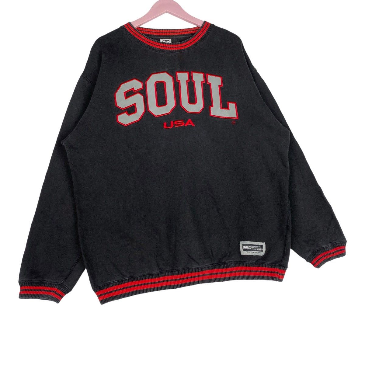 Designer × Vintage Soul USA Sweatshirt Crewneck Pullover Jumper Size US XL / EU 56 / 4 - 4 Thumbnail