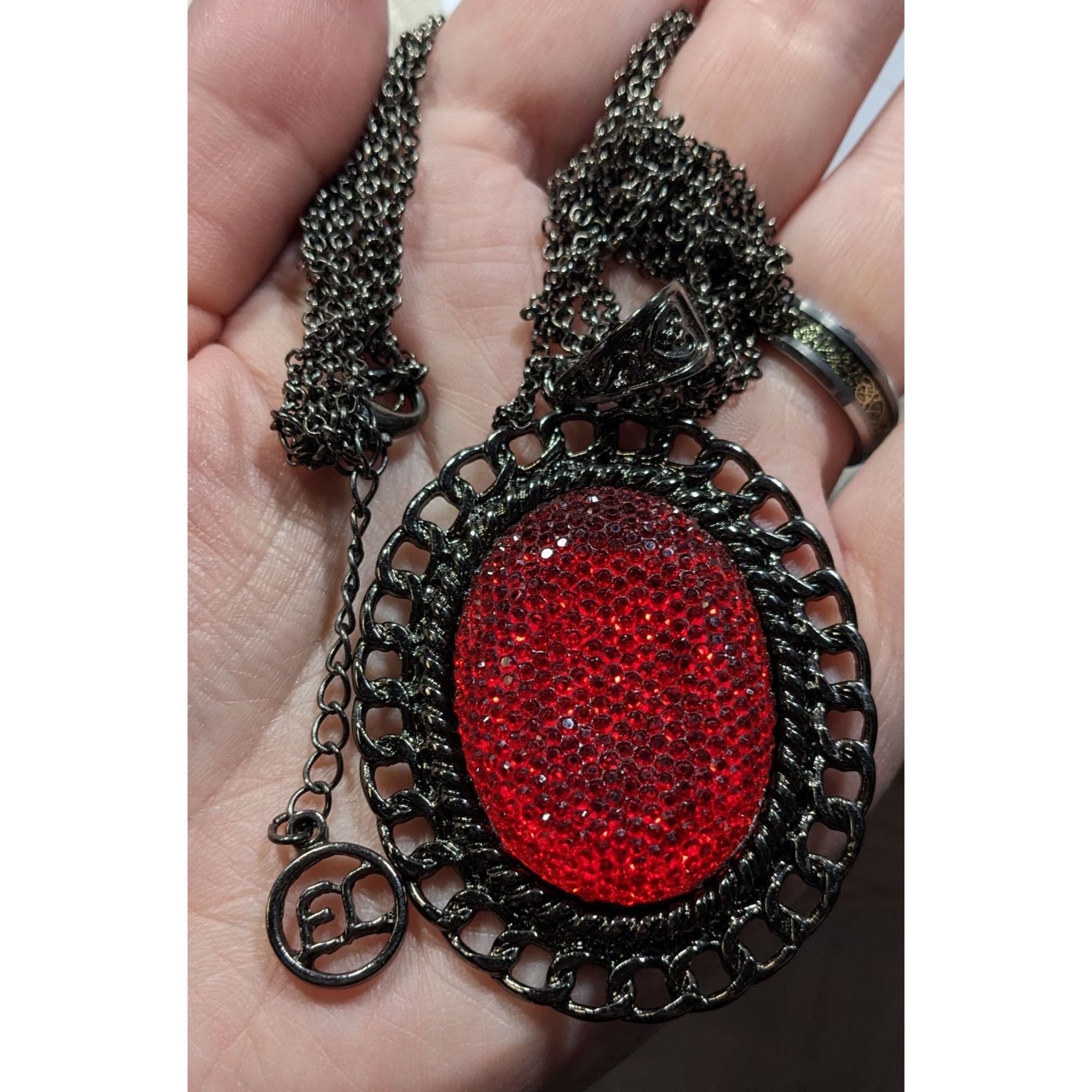 Other Erica Lyons Gothic Vampire Jelly Cabochon Pendant Necklace Size ONE SIZE - 3 Thumbnail