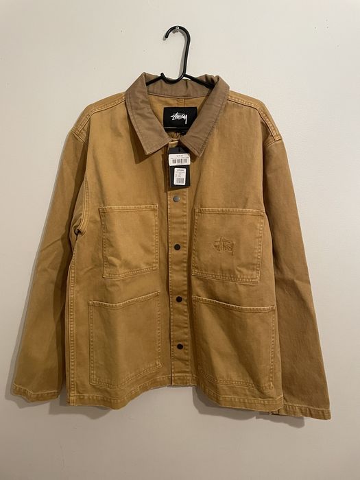 Stussy New Stussy Heavy Wash Chore Jacket Gold | Grailed