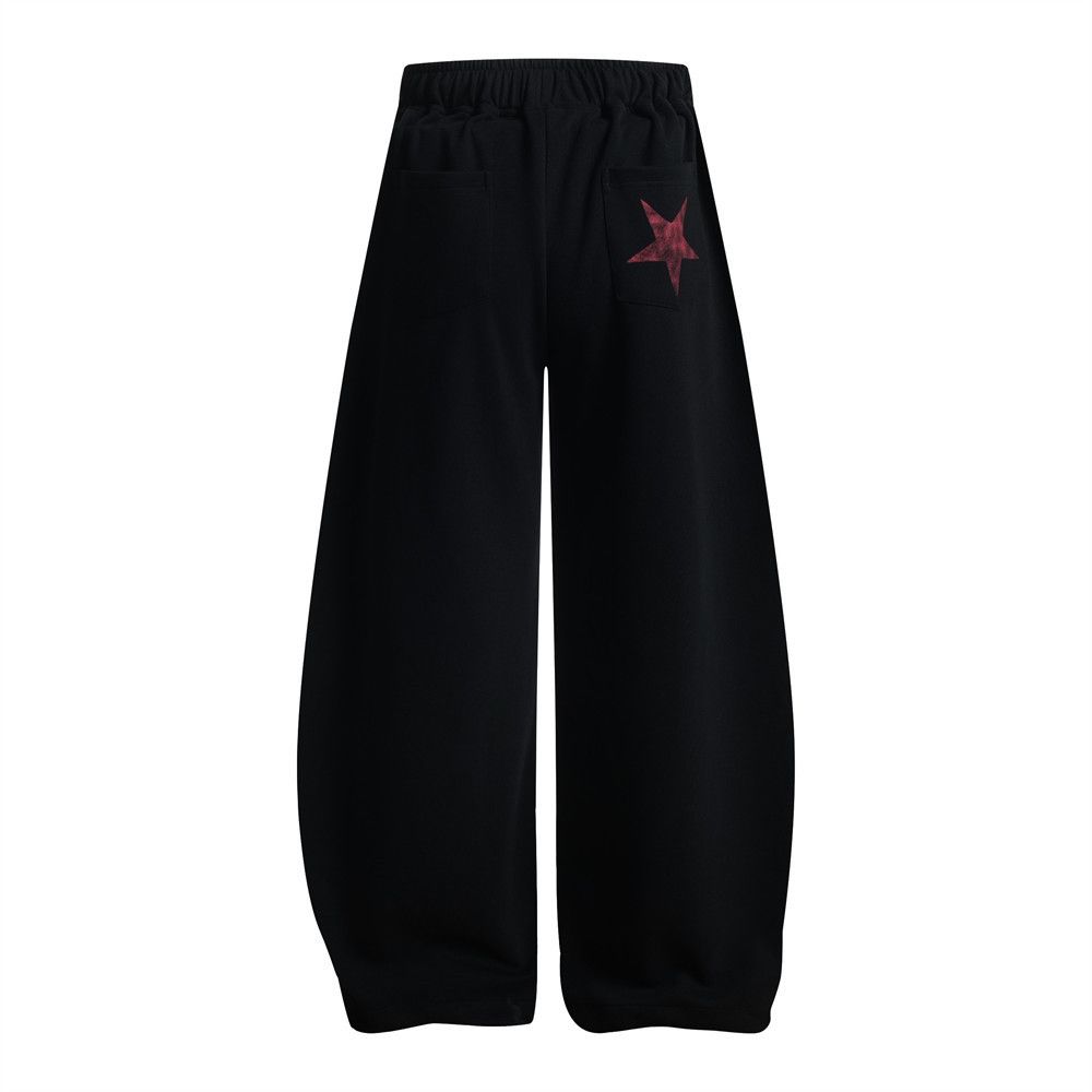 Vintage Men's loose wide-leg star graffiti casual scimitar trousers Size US 32 / EU 48 - 2 Thumbnail