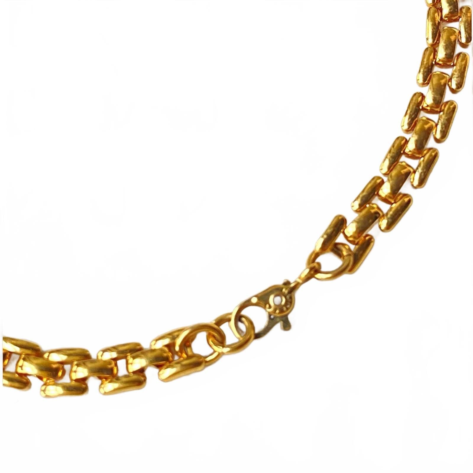 Monet Vintage Monet White Enamel Gold Tone Statement Necklace Size ONE SIZE - 4 Thumbnail