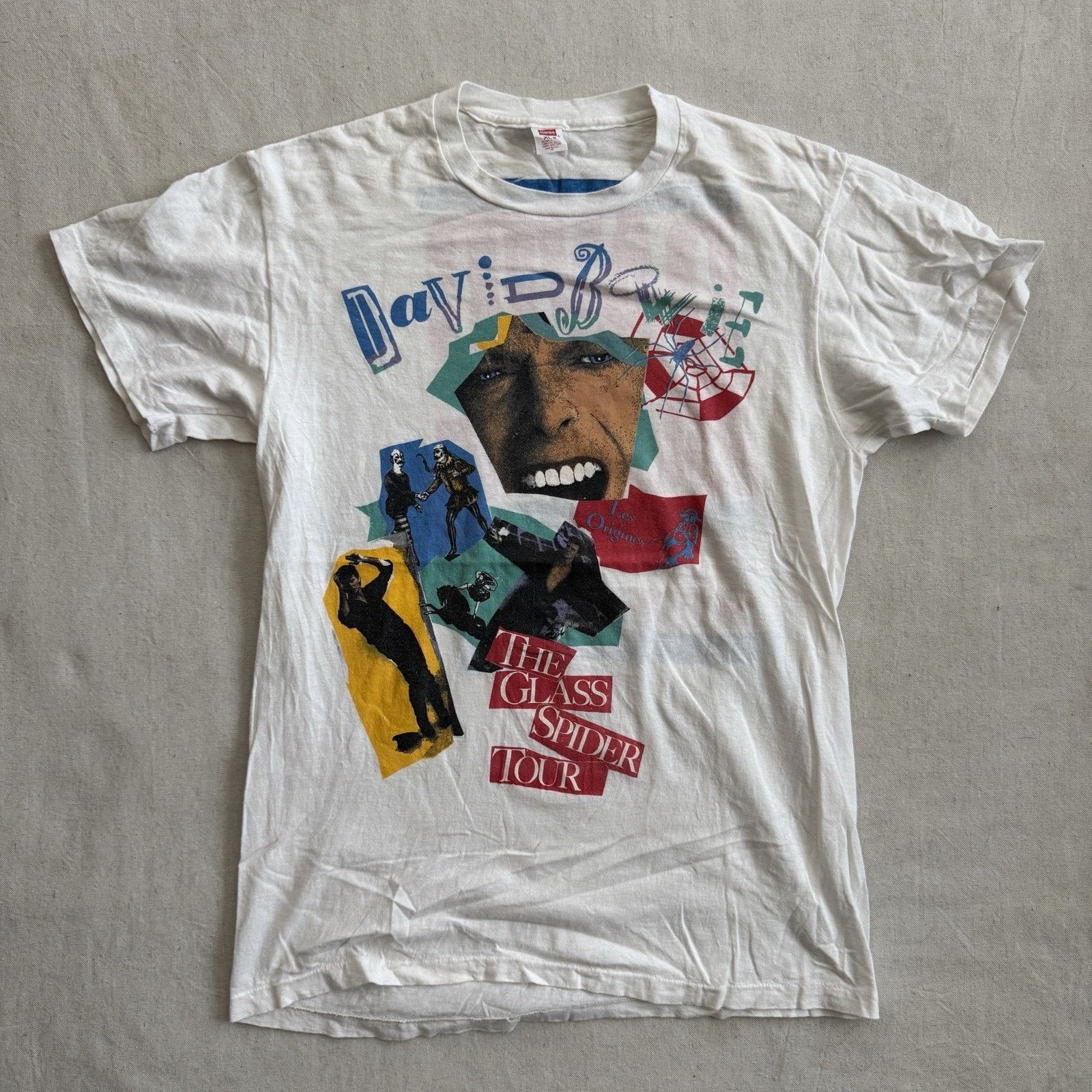 Vintage 80s David Bowie The Glass Spider Tour Music Shirt XL