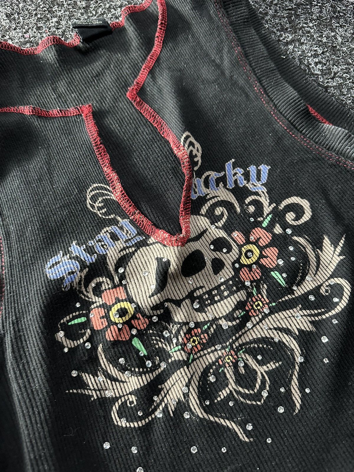 Designer × Ed Hardy ❗️Vintage Ed Hardy STYLE tiger big True Love Logo Women Tee Size S / US 4 / IT 40 - 4 Thumbnail