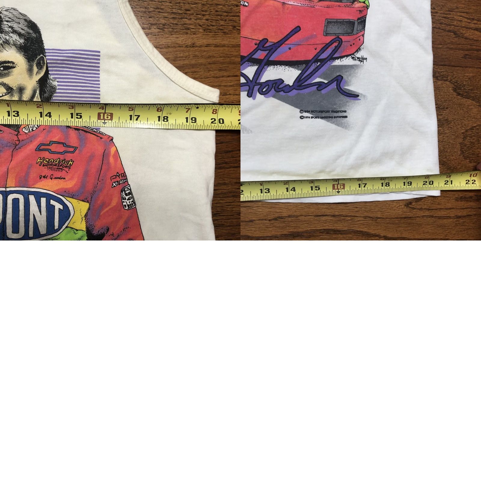 NASCAR VINTAGE Motorsport T-Shirt M White 1990s Jeff Gordon NASCAR Winston Indy Brickyard Racing Shirt Mens Size US M / EU 48-50 / 2 - 8 Thumbnail
