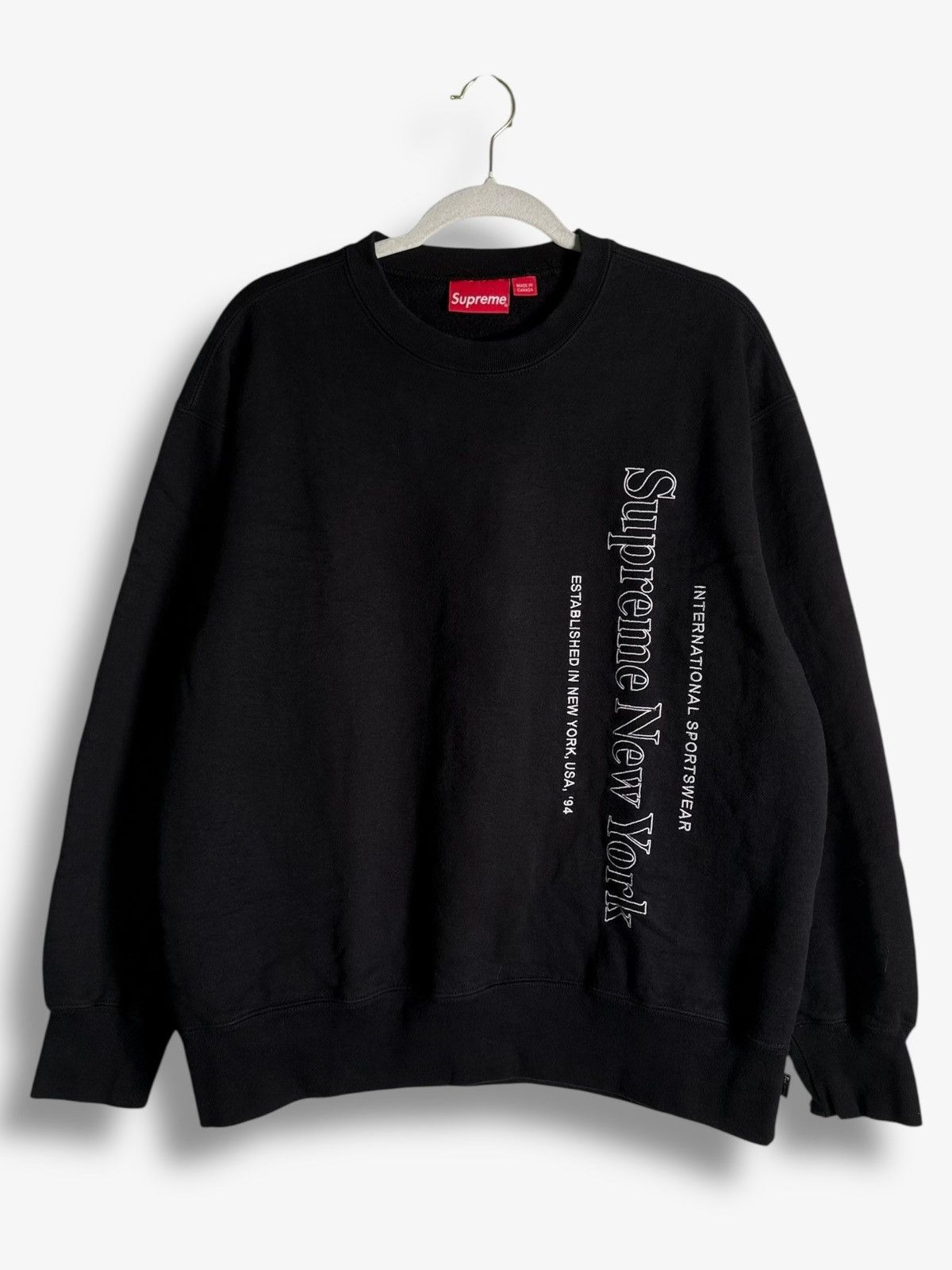 Supreme Side Logo Crewneck | Grailed