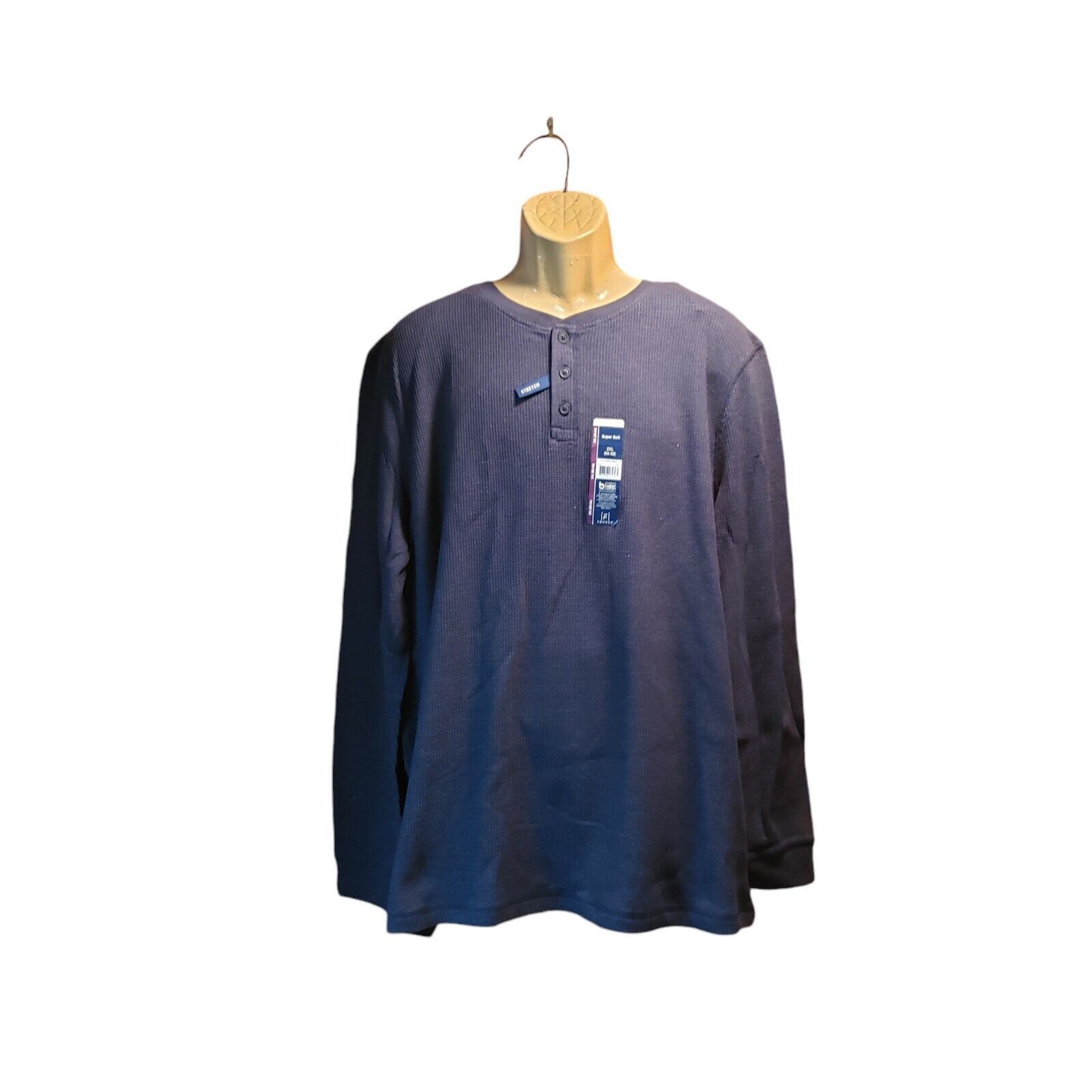 George George Men's Long Sleeve Thermal Henley Shirt Sz 2XL (60-52) Size US XXL / EU 58 / 5 - 1 Thumbnail