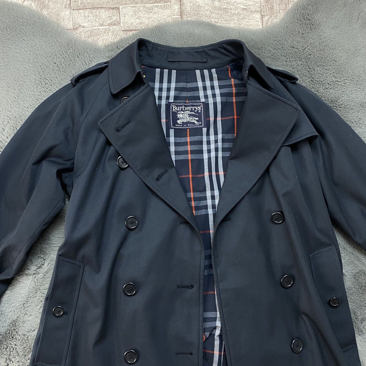 Burberry Vintage 90s Burberry trench coat jacket Size L / US 10 / IT 46 - 4 Thumbnail