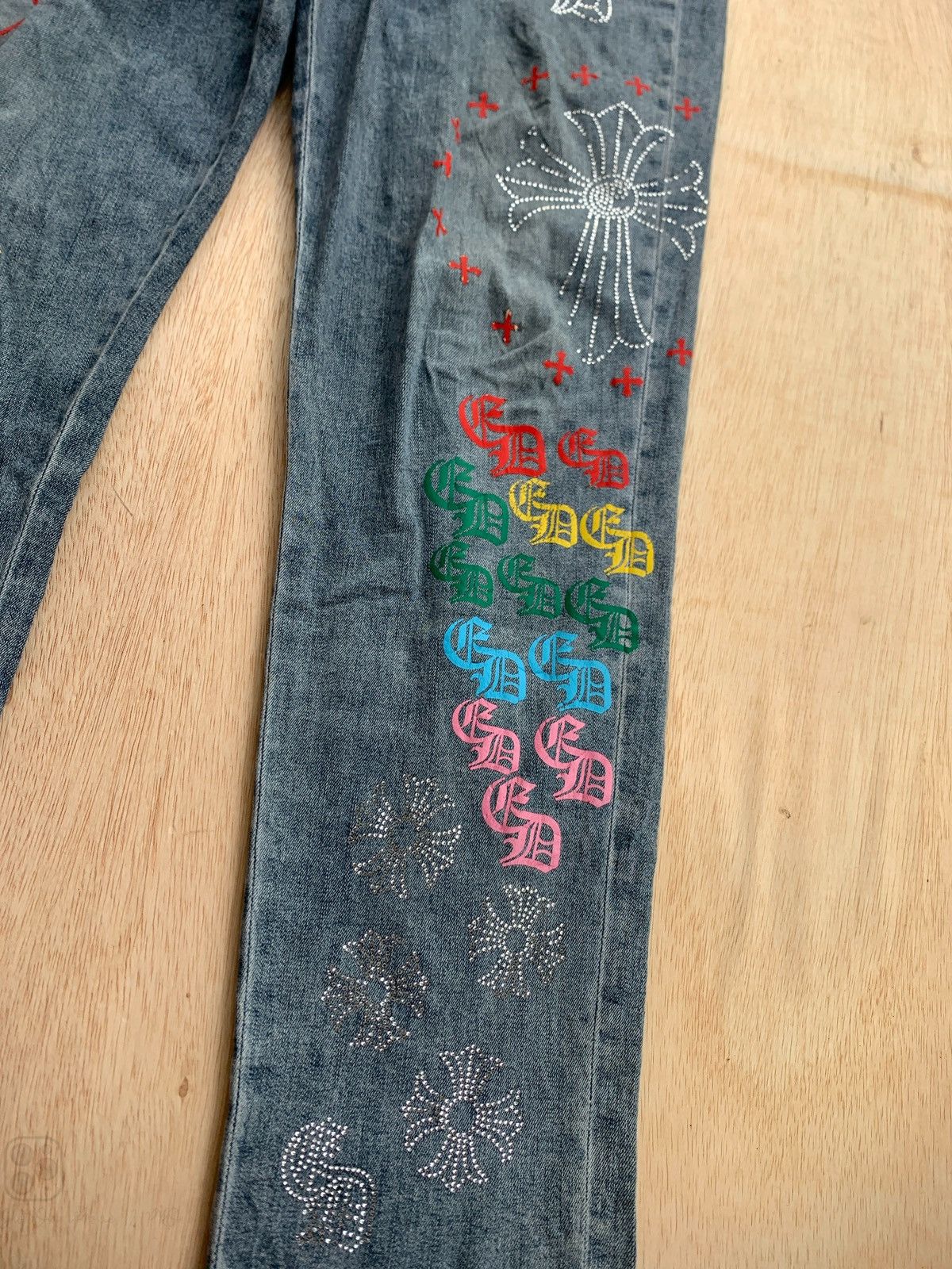 Hysteric Glamour × Japanese Brand Chrome Hearts Style By Hydrogen Design Pants Size US 35 - 3 Thumbnail