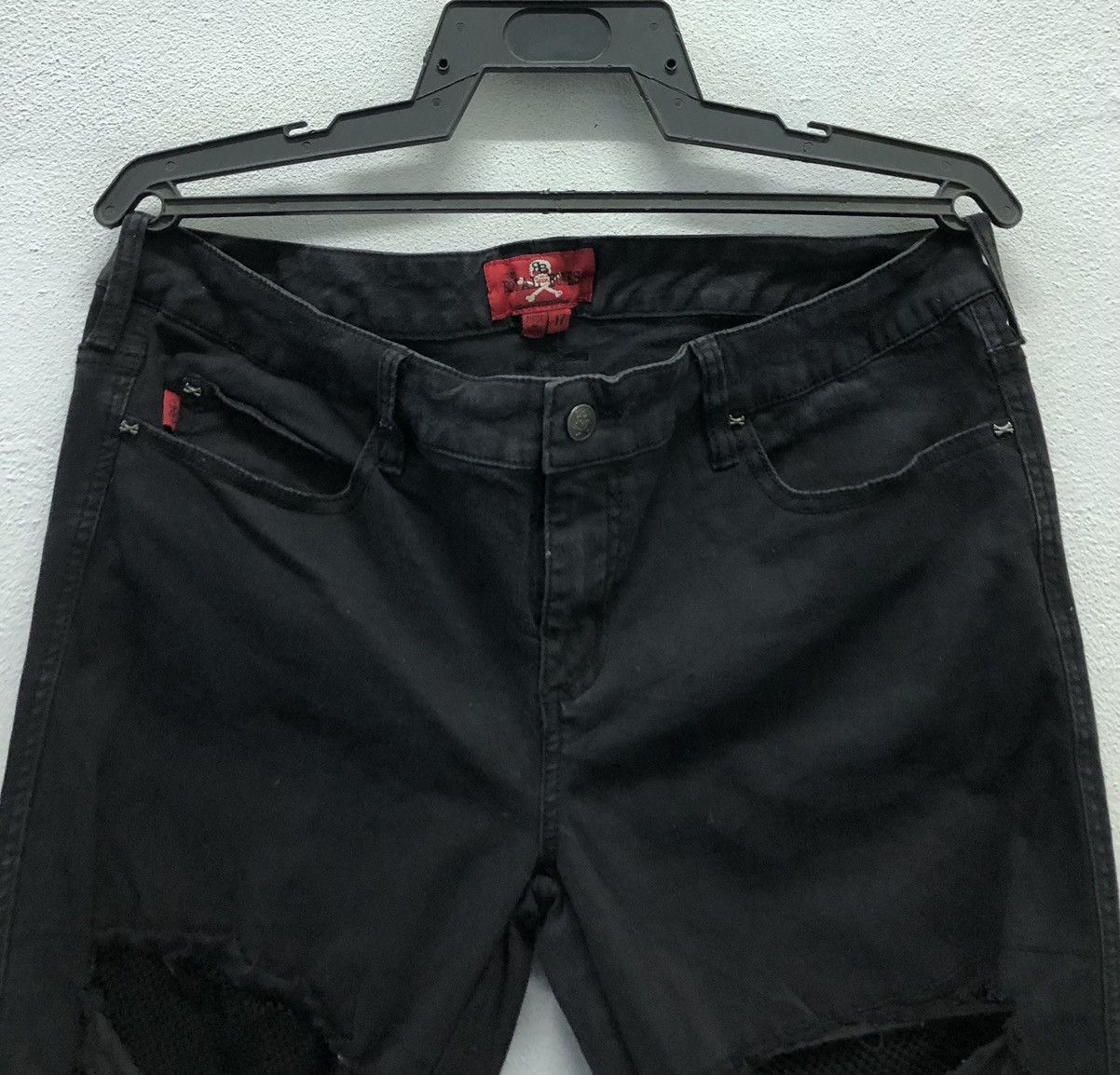 Royal Bones by DAWG GOODMAN Black Distressed Skinny Jeans