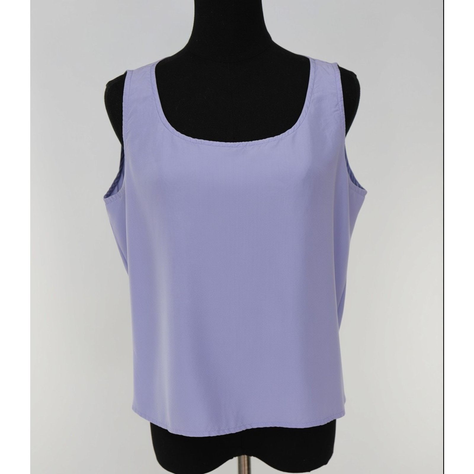 Eileen Fisher EILEEN FISHER Purple 100% Silk Casual Petite Tank Top Sz PL Size L / US 10 / IT 46 - 1 Thumbnail