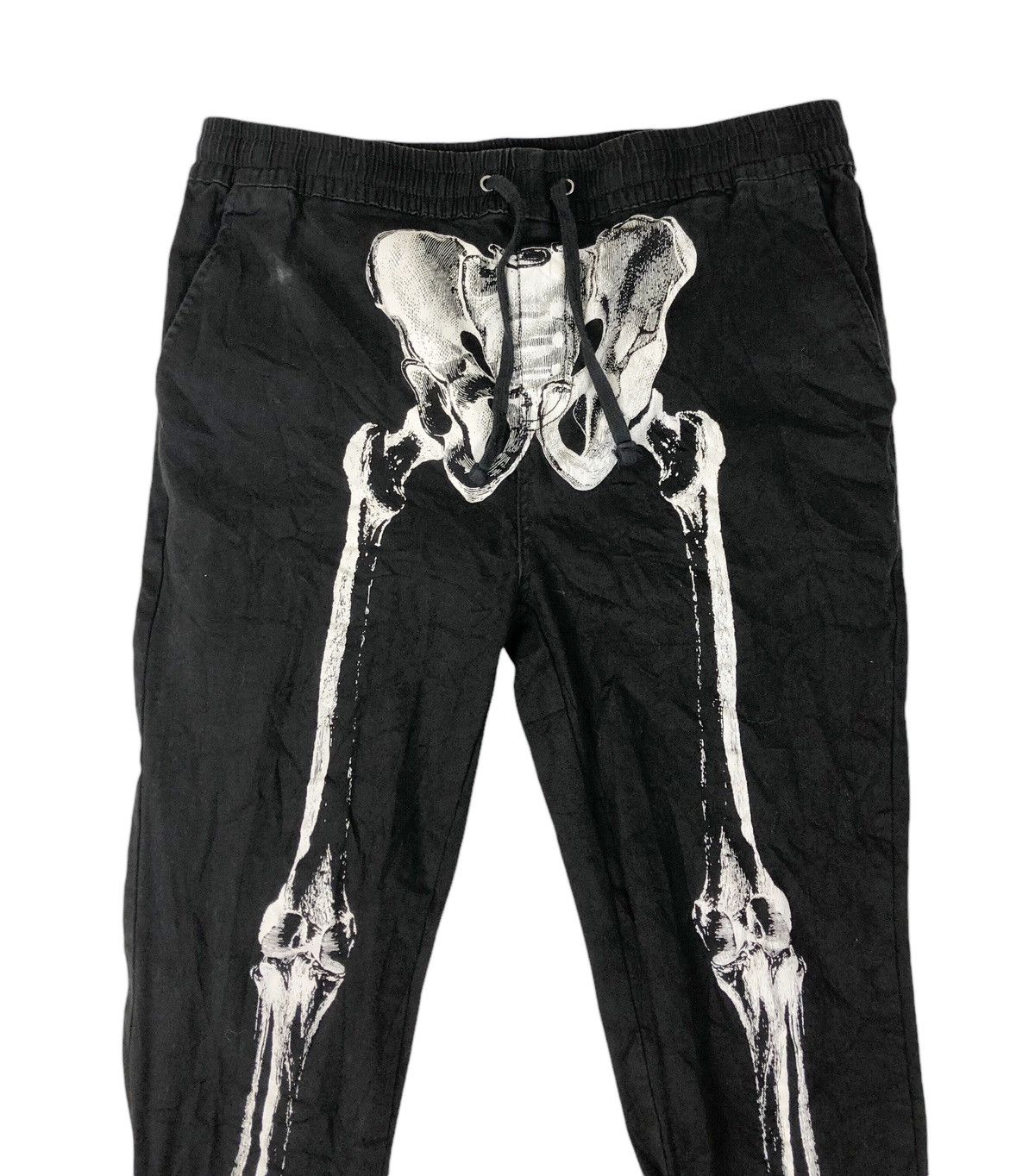 Japanese Brand Hottopic Skeleton Printed Joggers Pants Size US 34 / EU 50 - 3 Thumbnail