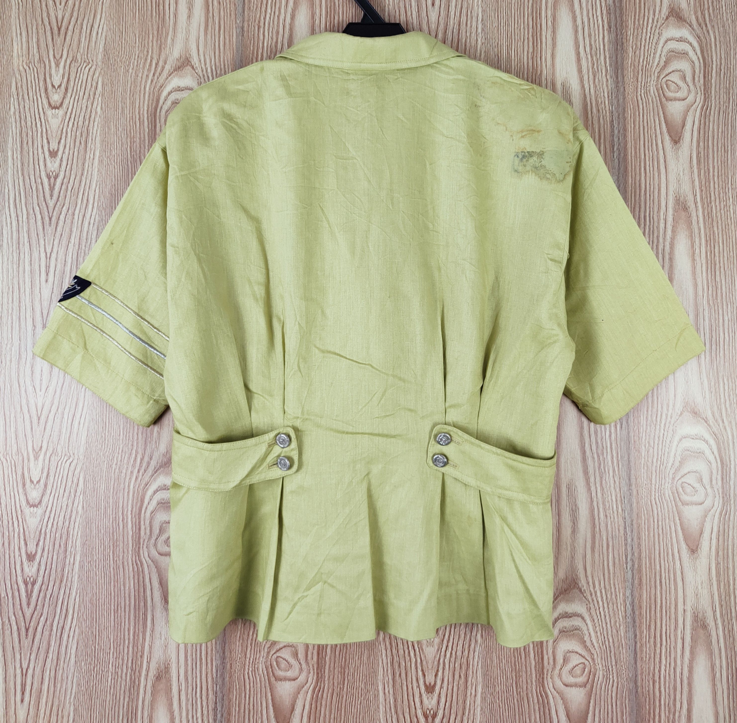Japanese Brand × Vintage Franca V.Paoloni Green Button Up Short Sleeve Shirts Size M / US 6-8 / IT 42-44 - 8 Thumbnail