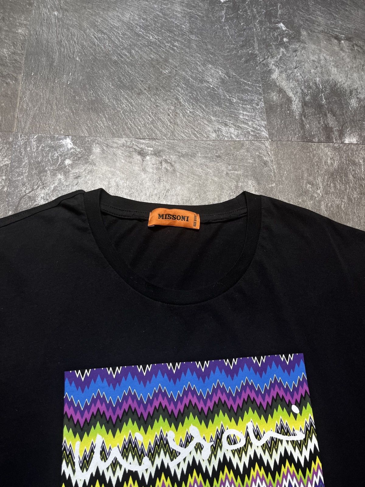 Missoni Missoni Black T Shirt Top Zig Zag BlackDezign Vintage Size US L / EU 52-54 / 3 - 3 Thumbnail
