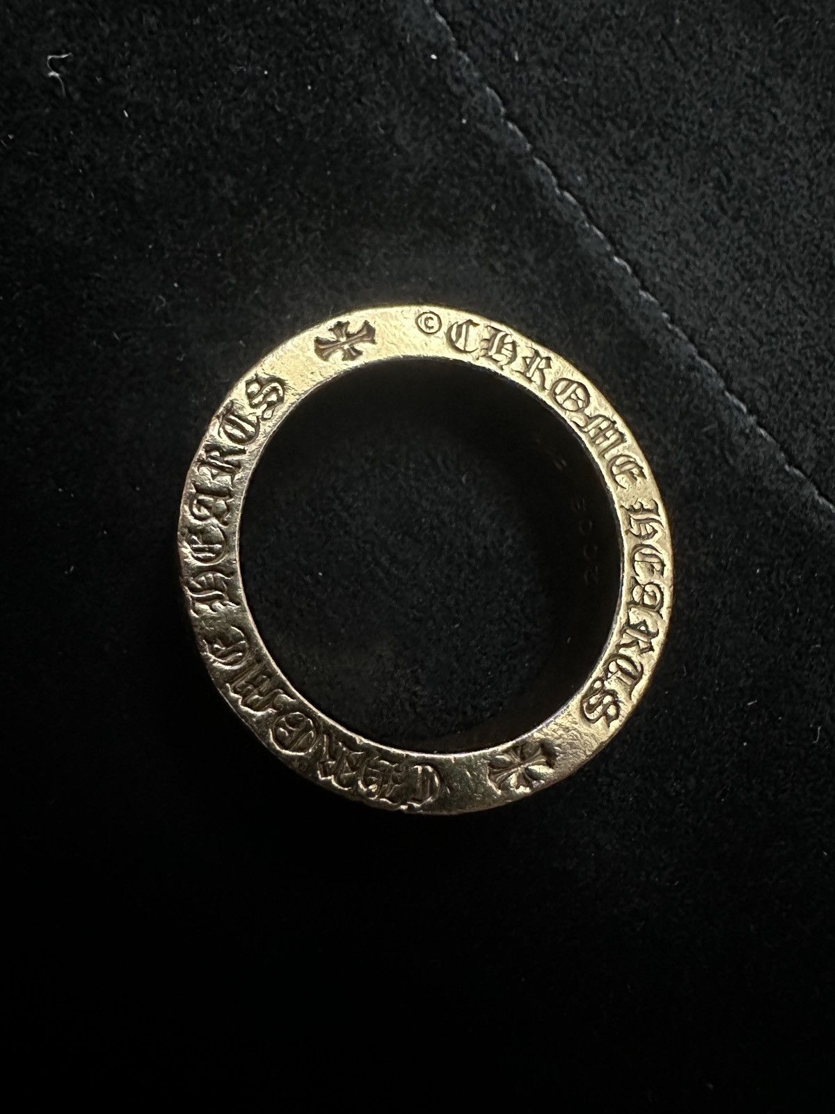Chrome Hearts Chrome Hearts 22k Gold Fuck You Spacer Ring 6mm Size 8 Size ONE SIZE - 15 Thumbnail