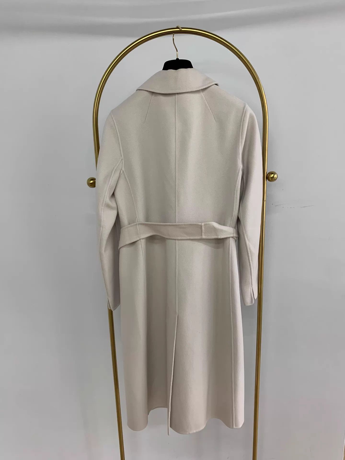 Max Mara S MaxMara Beige Wool Overcoat Women's 34 New Size XS / US 0-2 / IT 36-38 - 3 Thumbnail