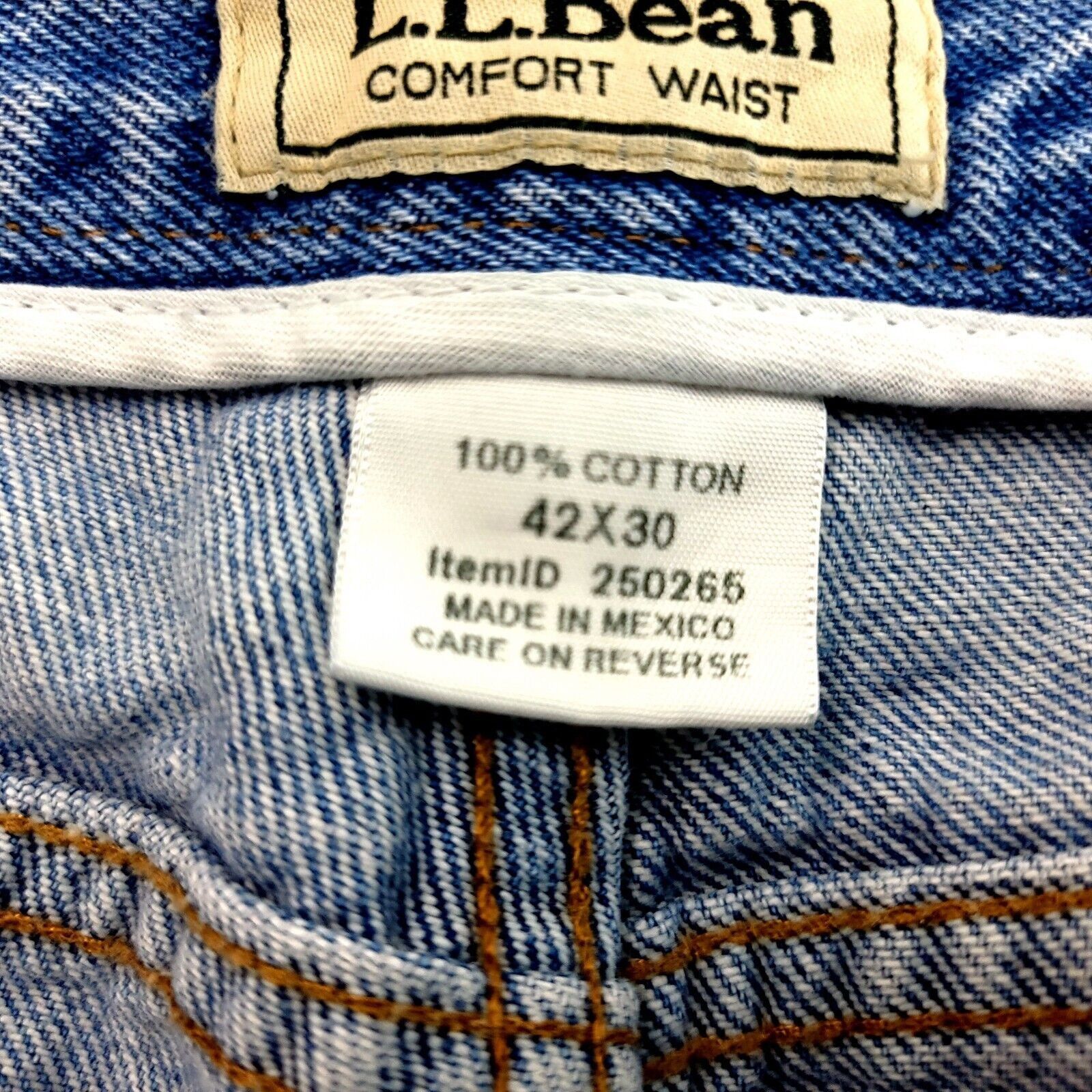 L.L. Bean L.L. Bean Light Wash Blue Denim Comfort Waist Jeans 42/30 Hi Size US 42 / EU 58 - 7 Thumbnail