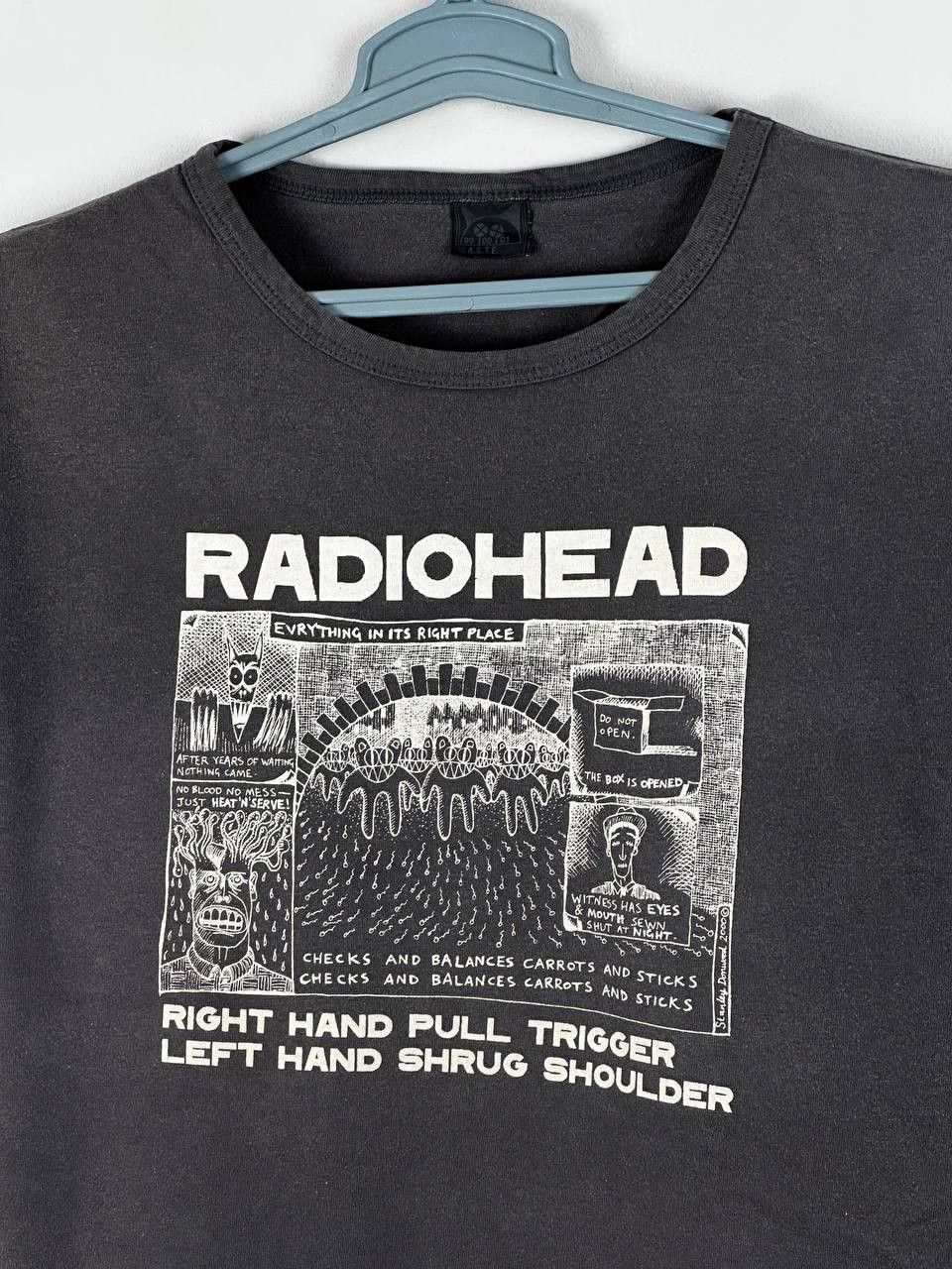 Band Tees RADIOHEAD W.A.S.T.E Punk Band Vintage T-Shirt Size US L / EU 52-54 / 3 - 4 Thumbnail