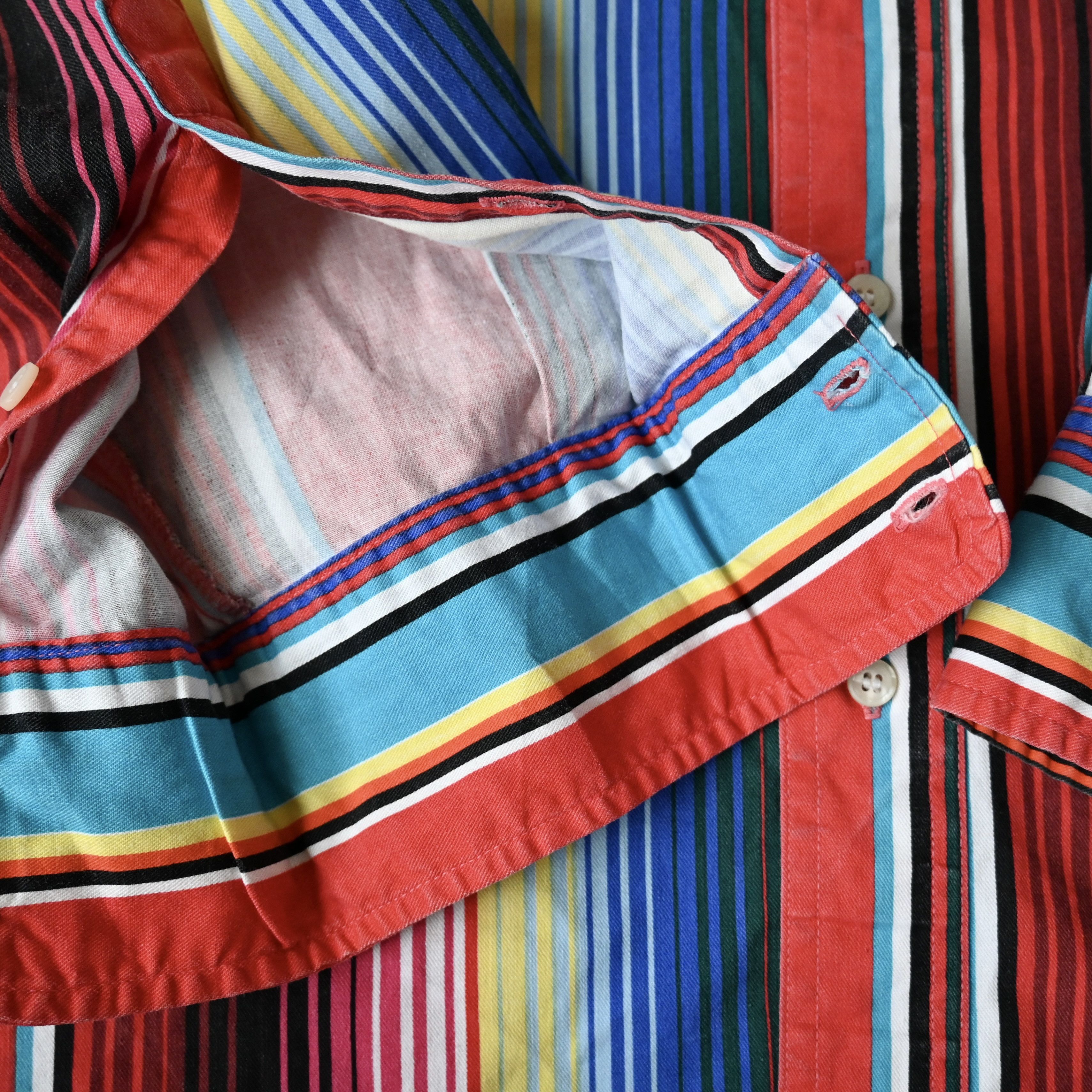 Vintage VTG Wrangler red base sunlight stripe cotton western shirt Size US XL / EU 56 / 4 - 11 Thumbnail