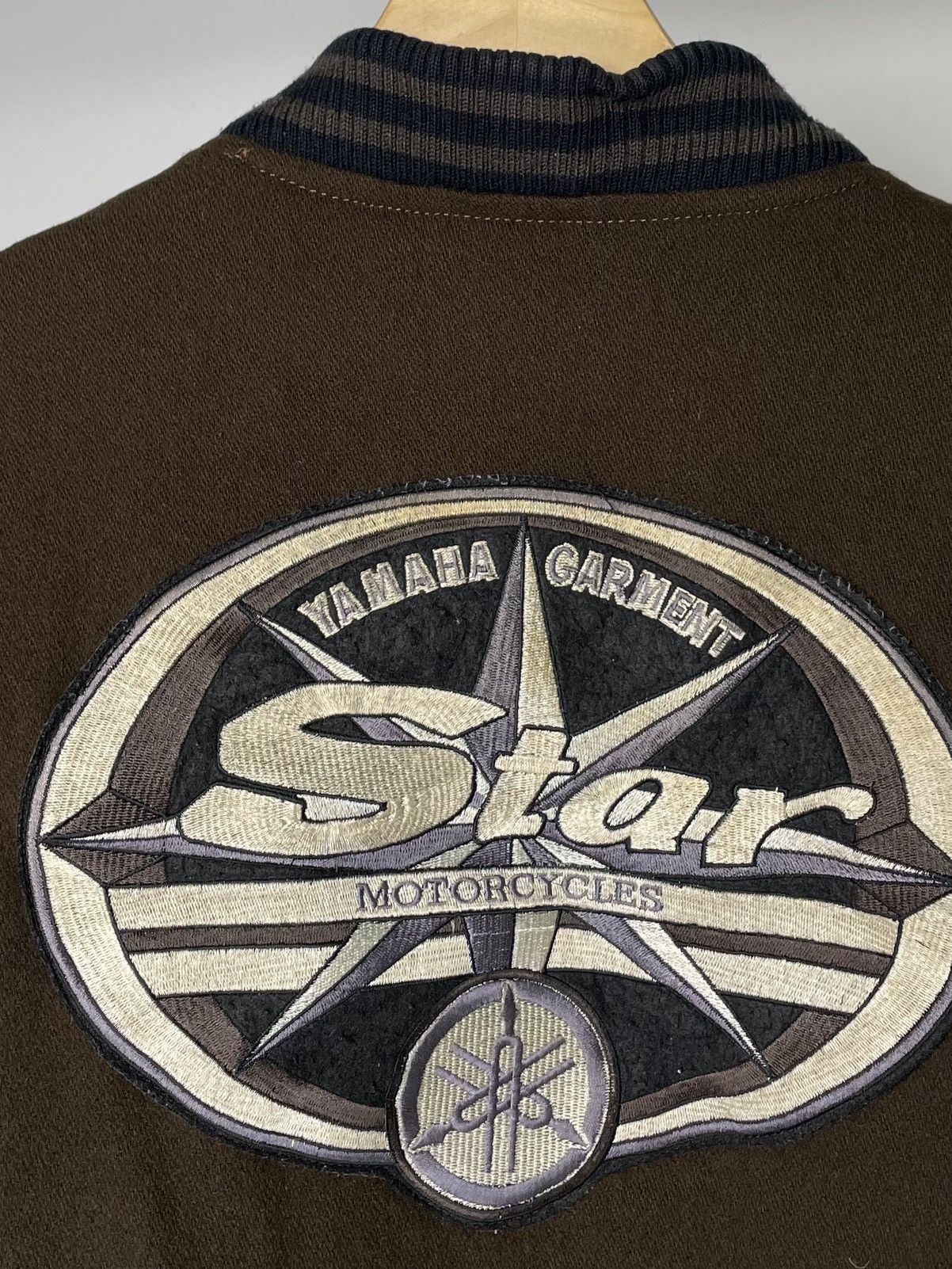 Yamaha Yamaha Star Vintage Moto Racing Brown Varsity Bomber Jacket Size US L / EU 52-54 / 3 - 11 Thumbnail