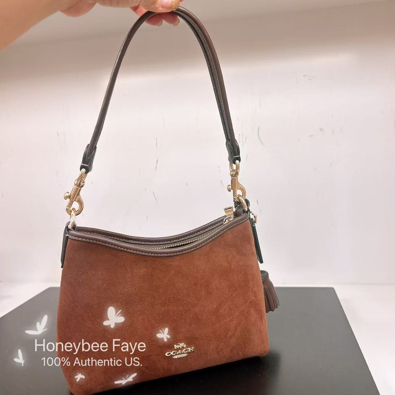 Coach NWT Coach Laurel Small Shoulder Bag With Tassels CCF14 Size ONE SIZE - 4 Thumbnail