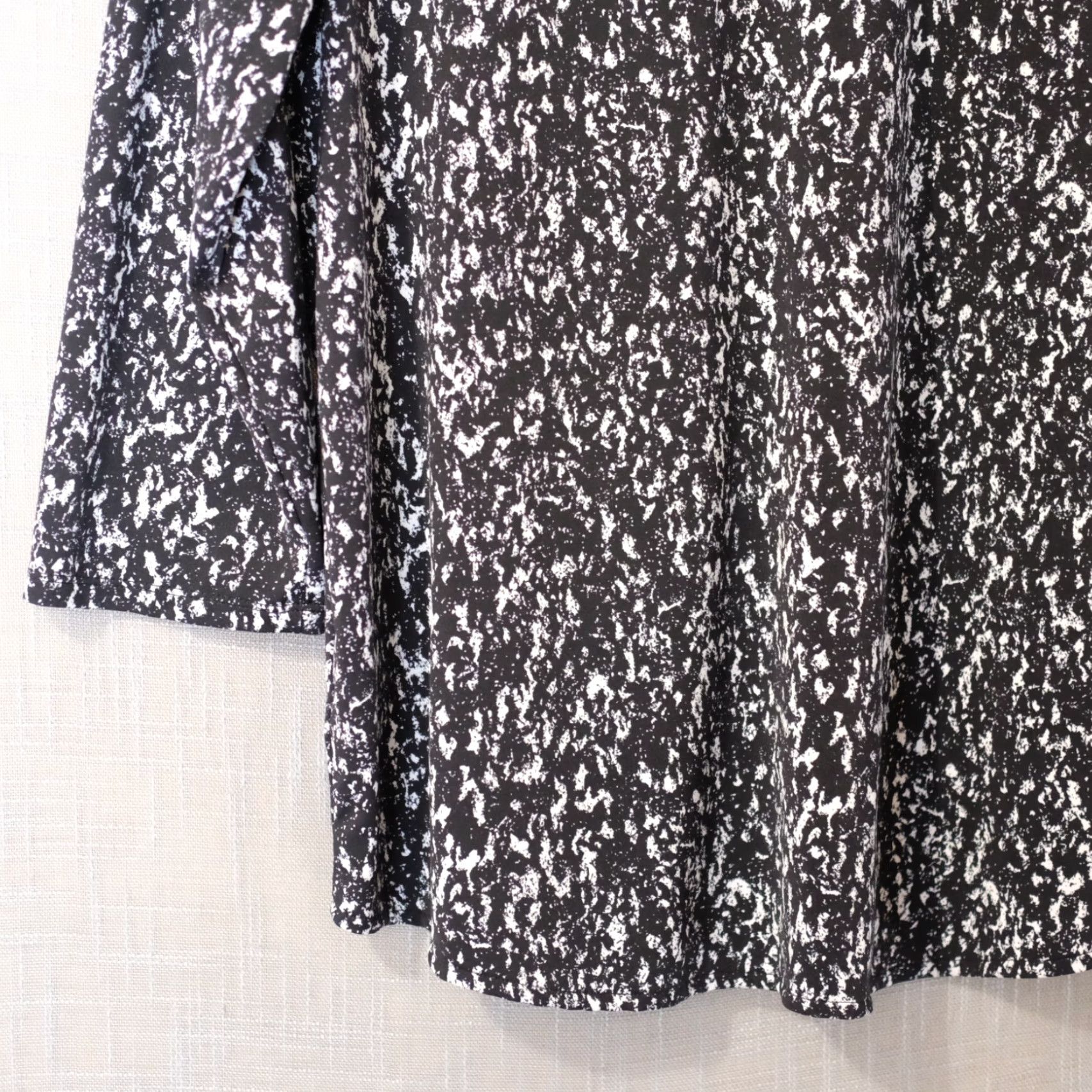 Faded Glory FADED GLORY Blouse Button Up Black/White Pockets 3/4 Sleeve Womens XL Size XL / US 12-14 / IT 48-50 - 7 Thumbnail