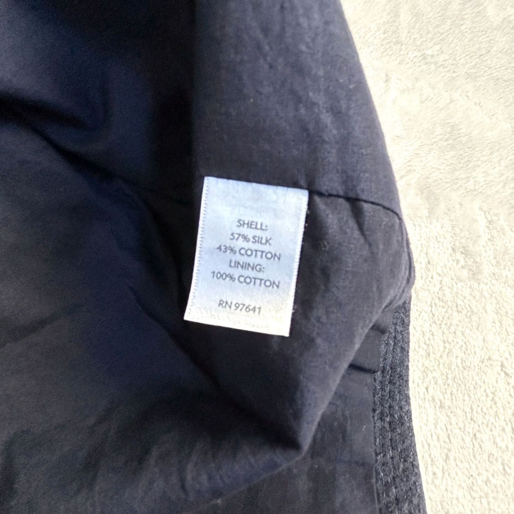 J. Jill J. Jill Blazer Womens XL Ink Blue Silk Cotton Textured Two-Button Pockets New Size XL / US 12-14 / IT 48-50 - 4 Thumbnail