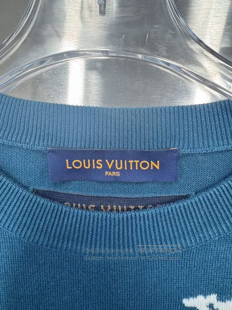 Louis Vuitton Louis Vuitton Dark green flute player knitted short sleeve Size US L / EU 52-54 / 3 - 3 Thumbnail