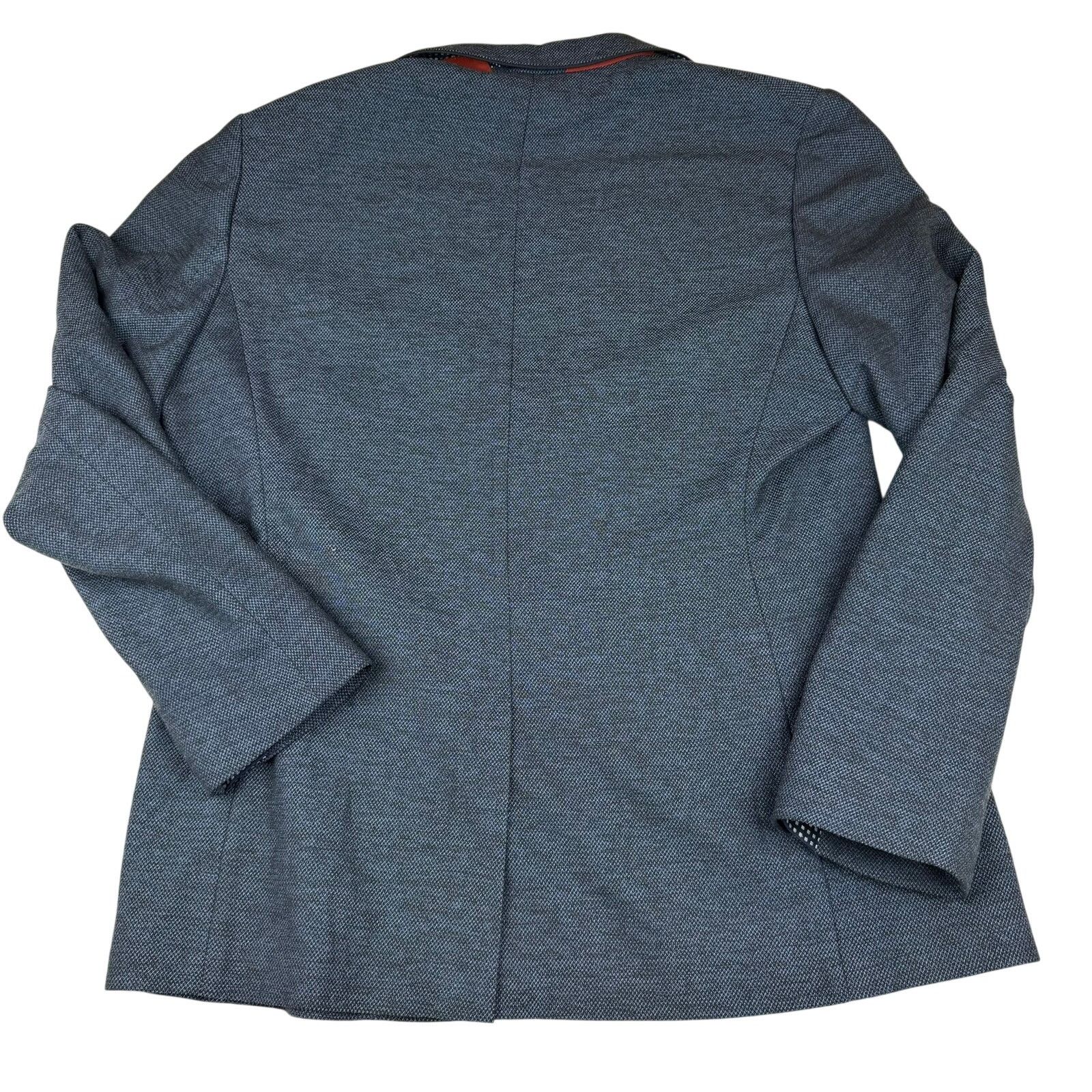 Ted Baker Ted Baker Blue Textured Sport Coat Blazer Size 5 Size US L / EU 52-54 / 3 - 2 Thumbnail