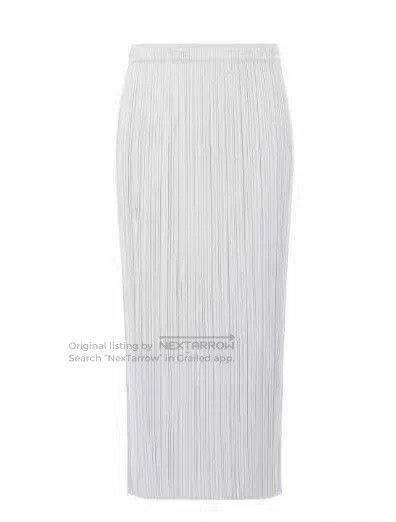 Issey Miyake Issey Miyake Light Gray Midi Skirt Size 25" / US 0 / IT 36 - 1 Thumbnail