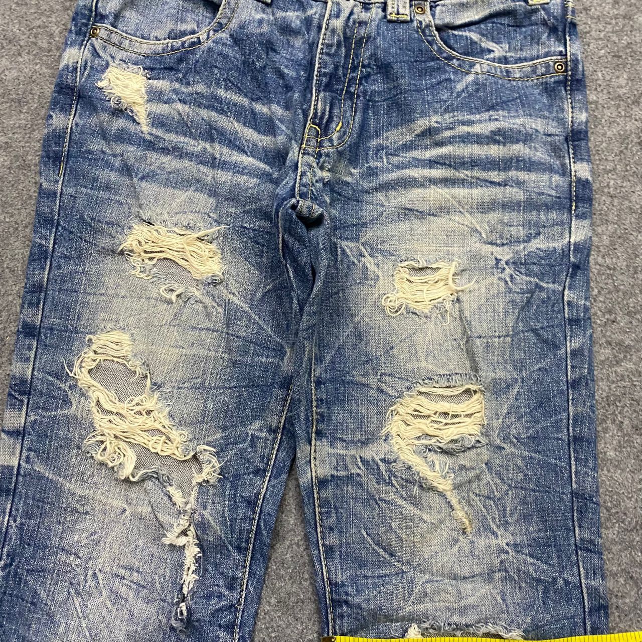 If Six Was Nine 💥Flare💥Vintage Ozz First Pikball Distressed Denim Size US 32 / EU 48 - 10 Thumbnail