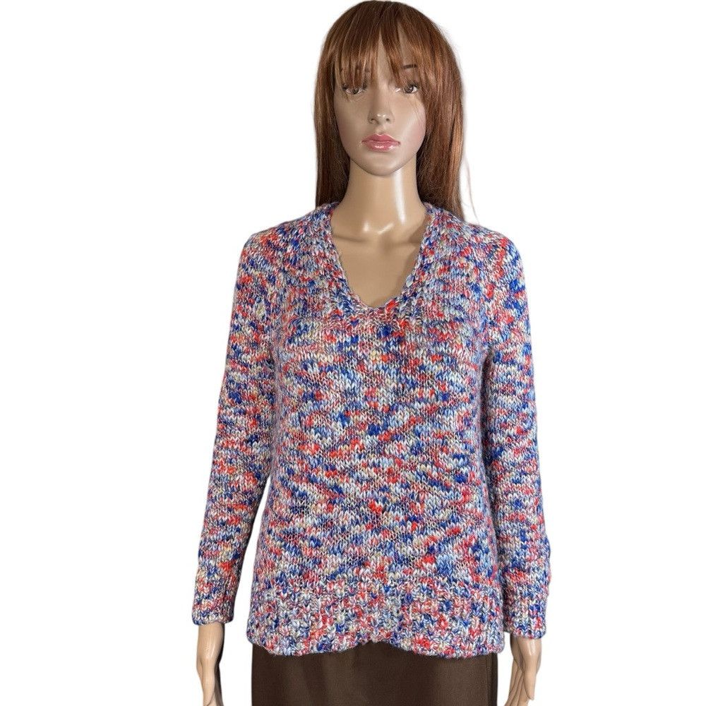 Lou & Grey NWT New $90 Lou & Grey Wool Blend Multicolor Chunky Knit Sw Size XS / US 0-2 / IT 36-38 - 2 Thumbnail