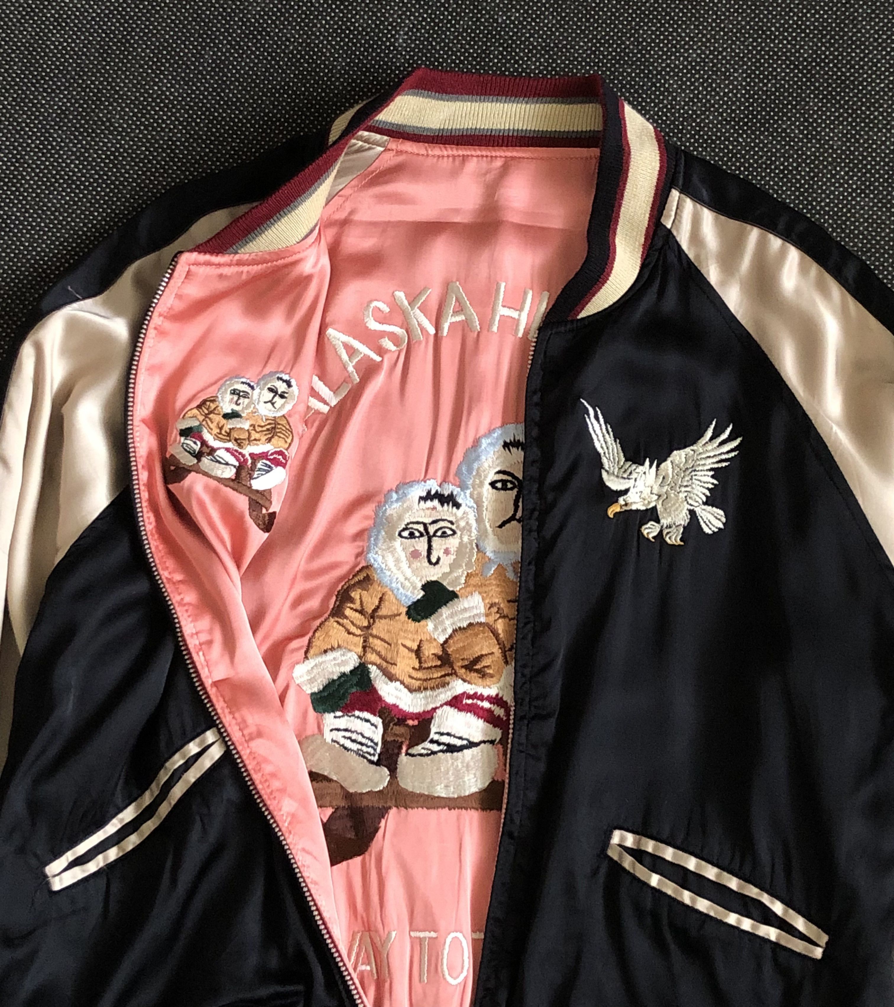 Japanese Brand RARE🔥HOUSTON JAPAN ALASKA MOTIVES REVERSIBLE SUKAJAN JACKET Size US M / EU 48-50 / 2 - 7 Thumbnail