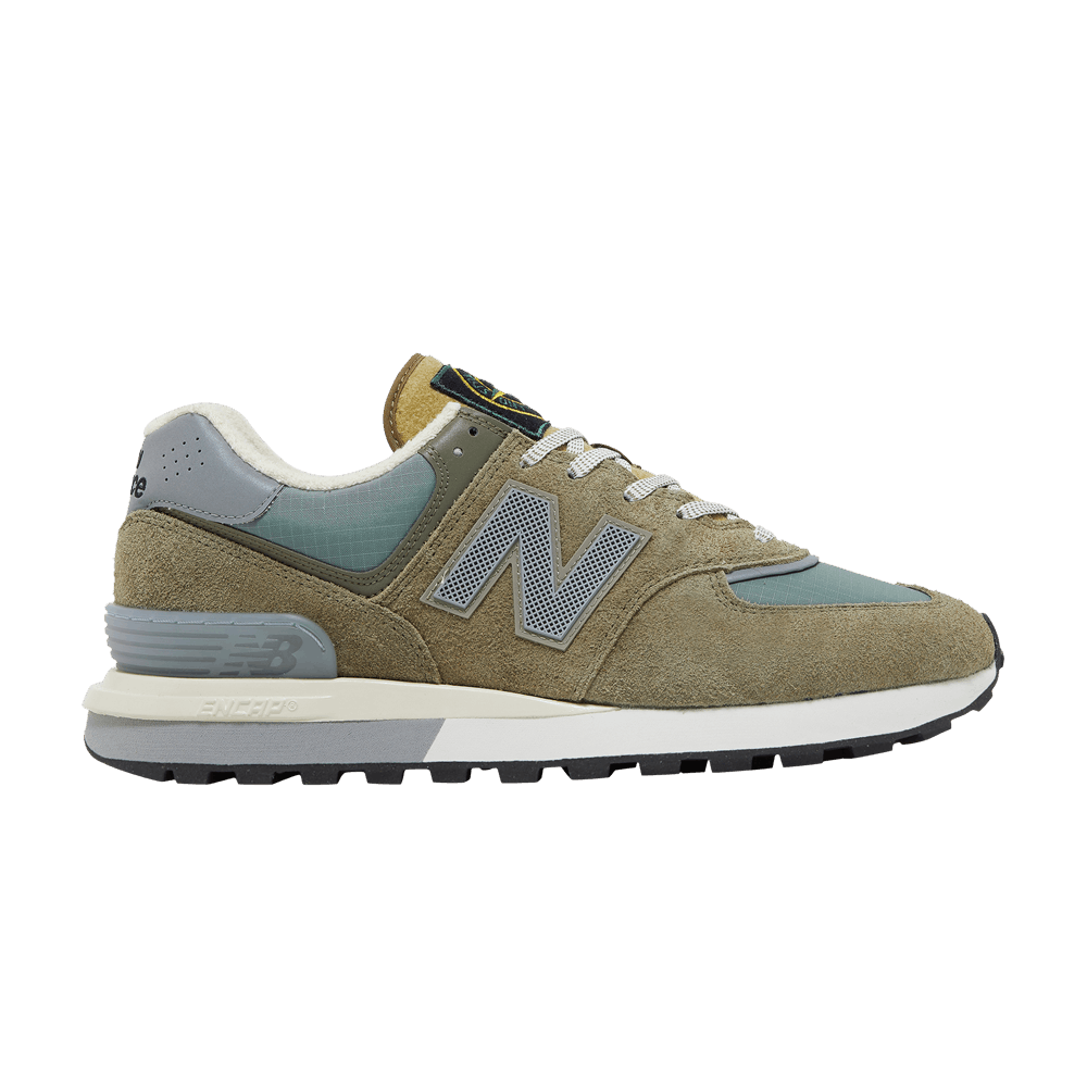 image of Stone Island X 574 Legacy Steel Blue Shoes in Grey, Men's